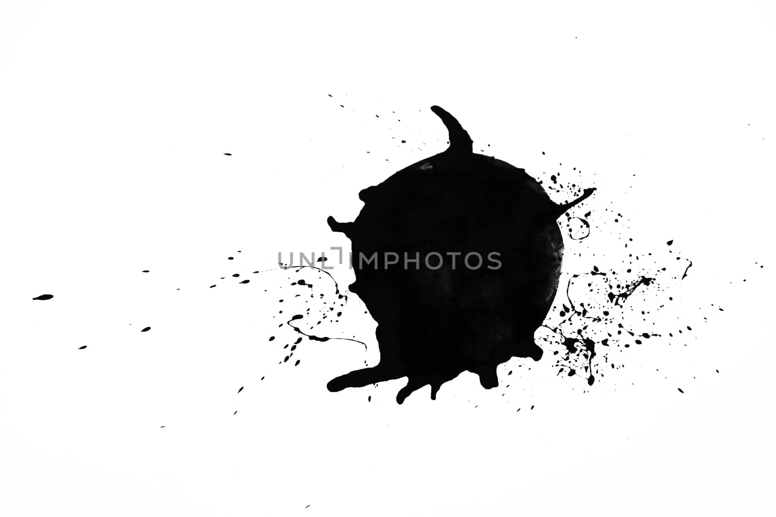 Ink abstract  splash isolate on background by draftseptember