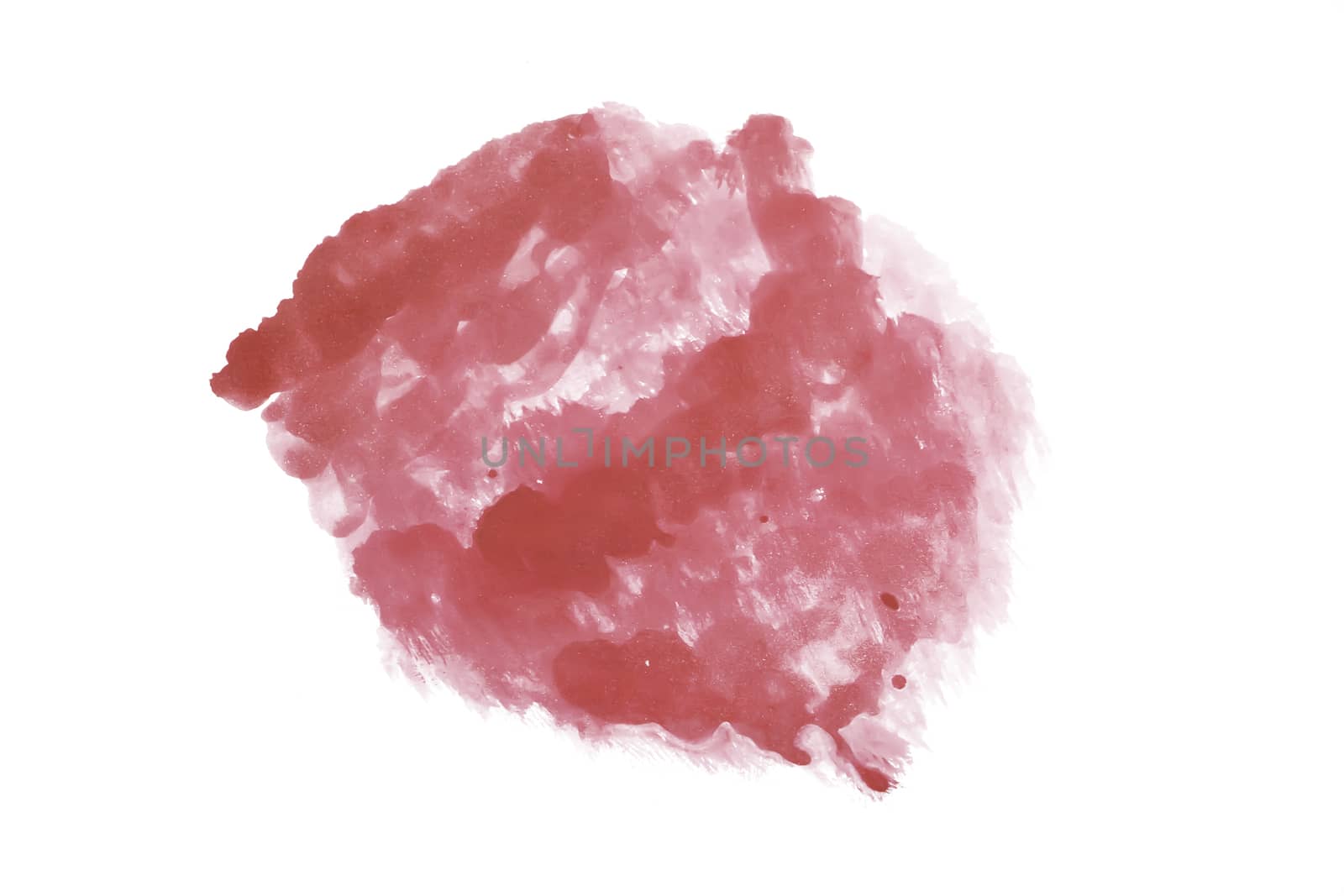 Red Water Color paint and isolate on white background