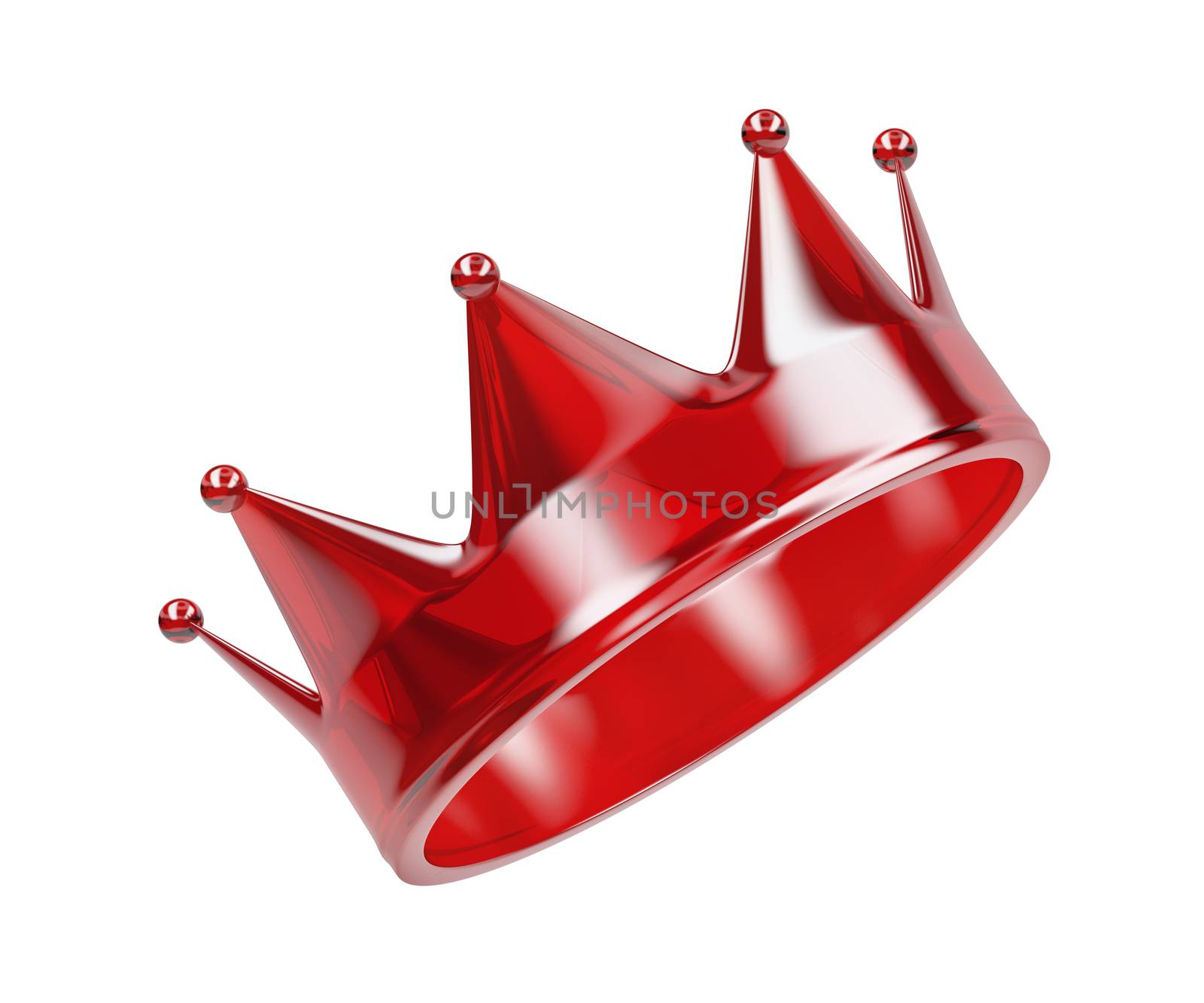 Red royal crown isolated on white
 by magraphics