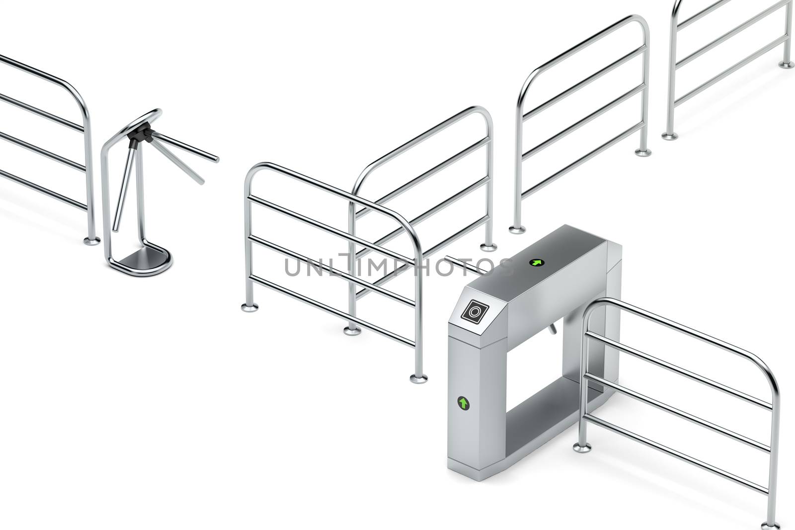 Entry and exit turnstiles by magraphics