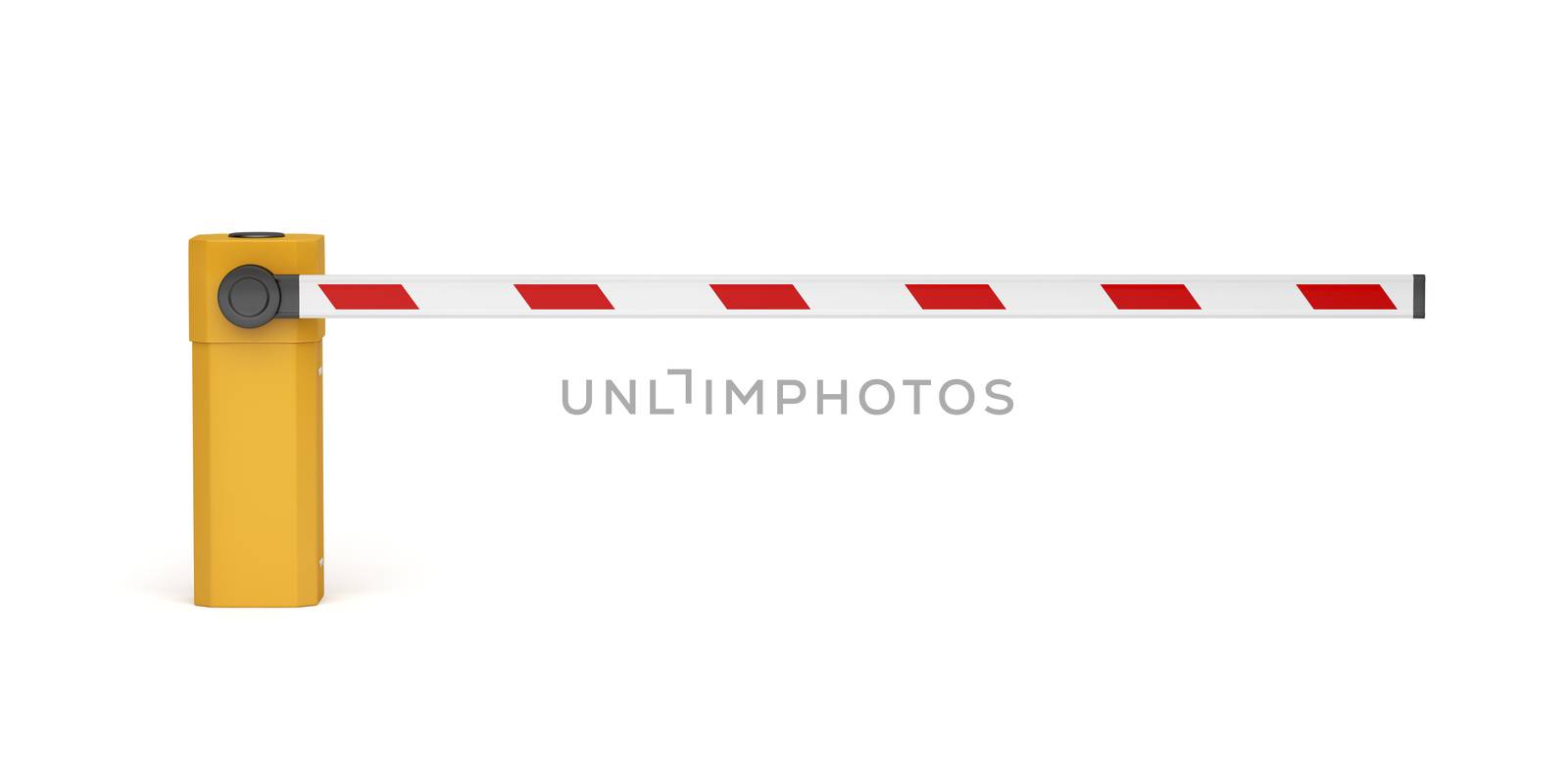 Parking barrier on white by magraphics