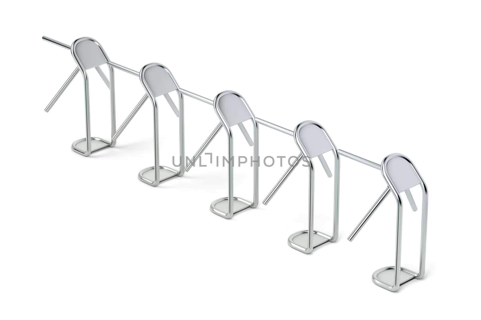 Row with turnstiles by magraphics