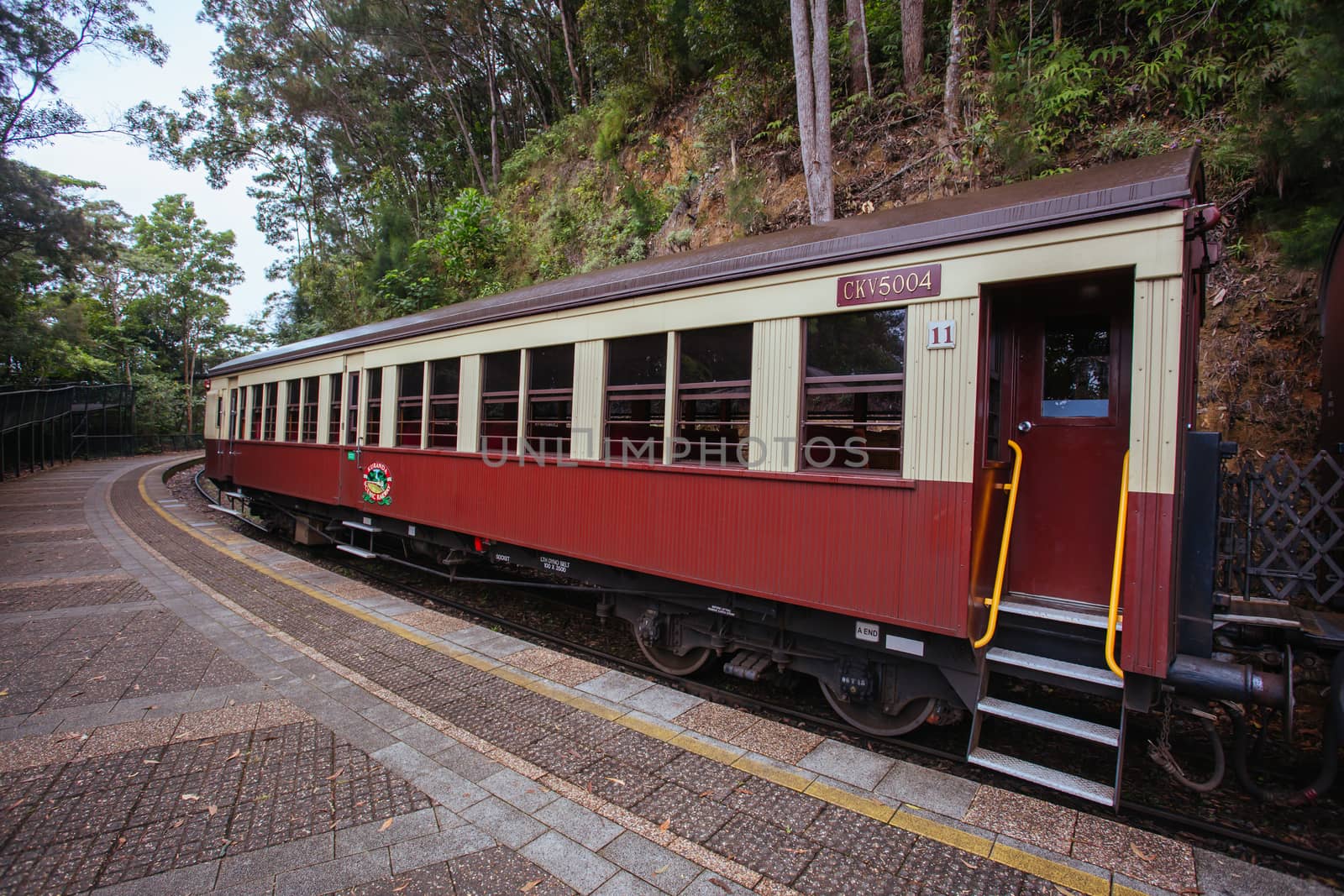 The famous Kuranda Scenic Railway near Cairns, Queensland, Australia