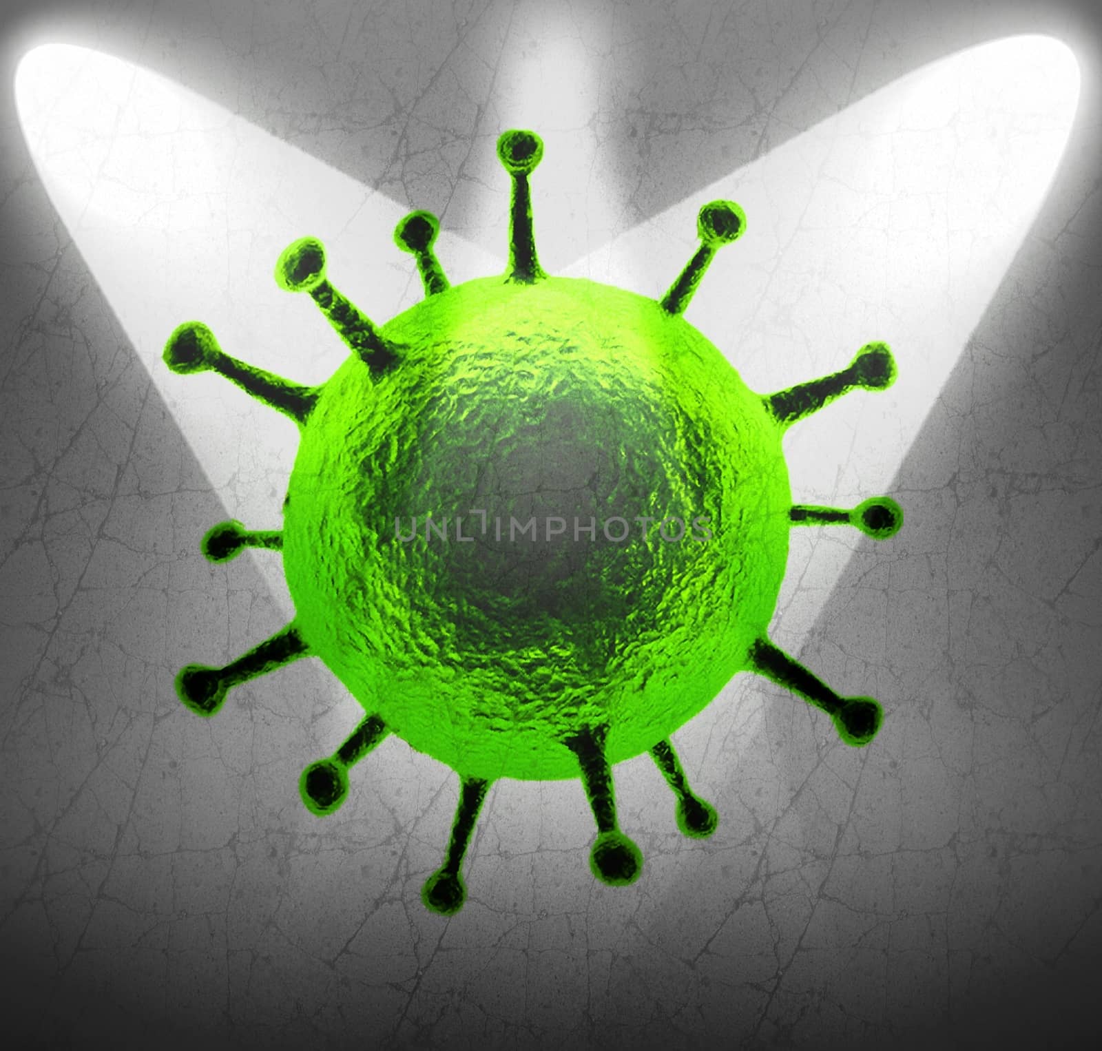 3D-Illustration of some corona virus with kirlian aura and sketc by MP_foto71