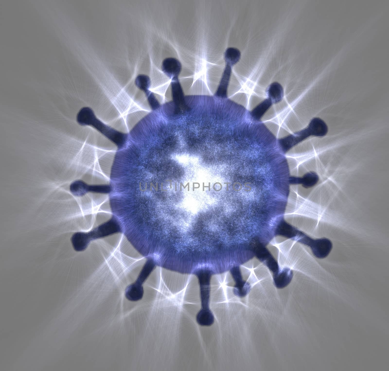 3D-Illustration of some corona virus with kirlian aura and sketc by MP_foto71