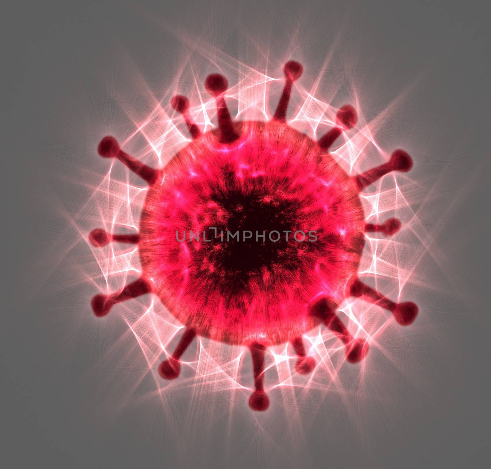 3D-Illustration of some corona virus with kirlian aura and sketc by MP_foto71