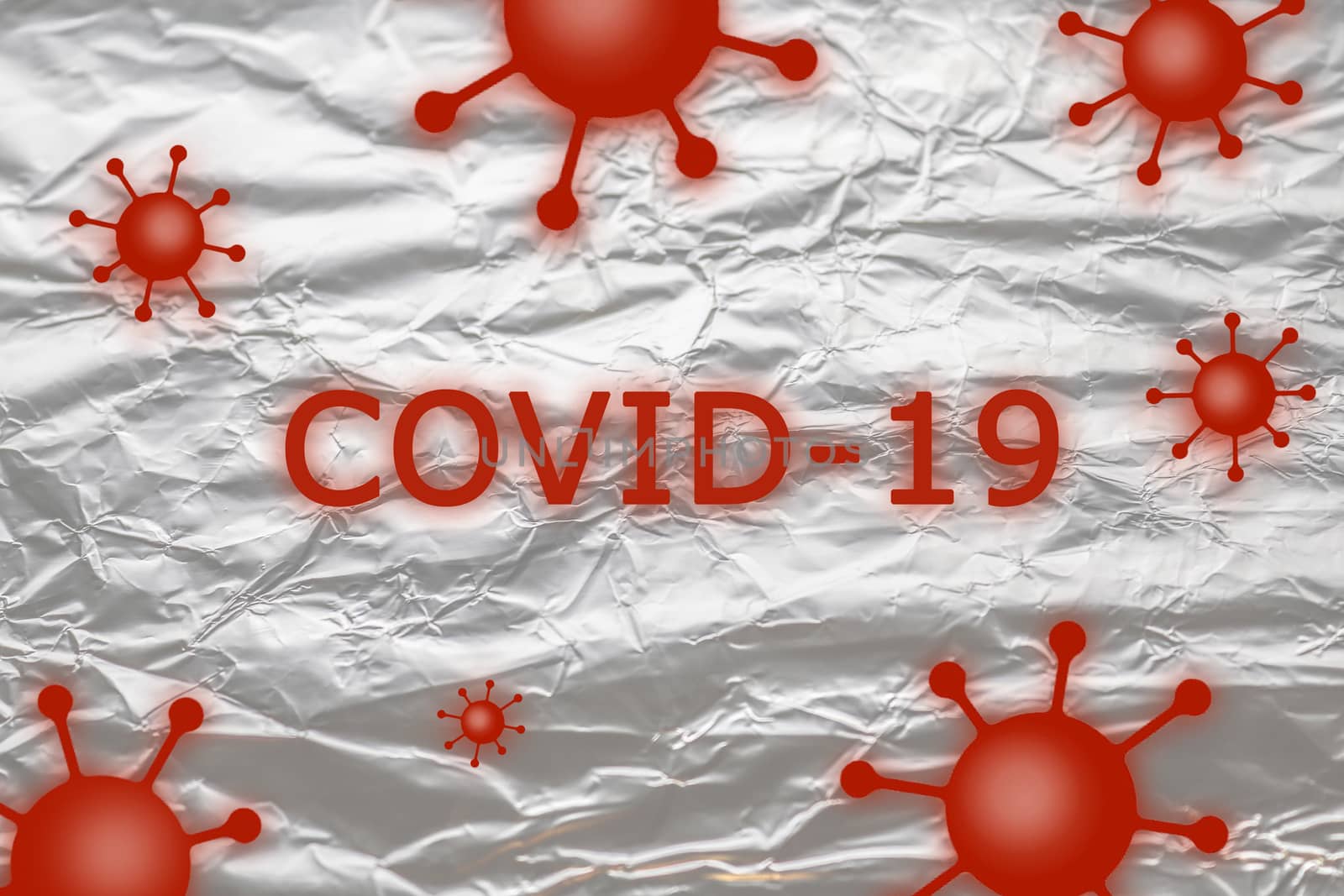 3D-Illustration of COVID-19 and coronavirus texts on a white bac by MP_foto71