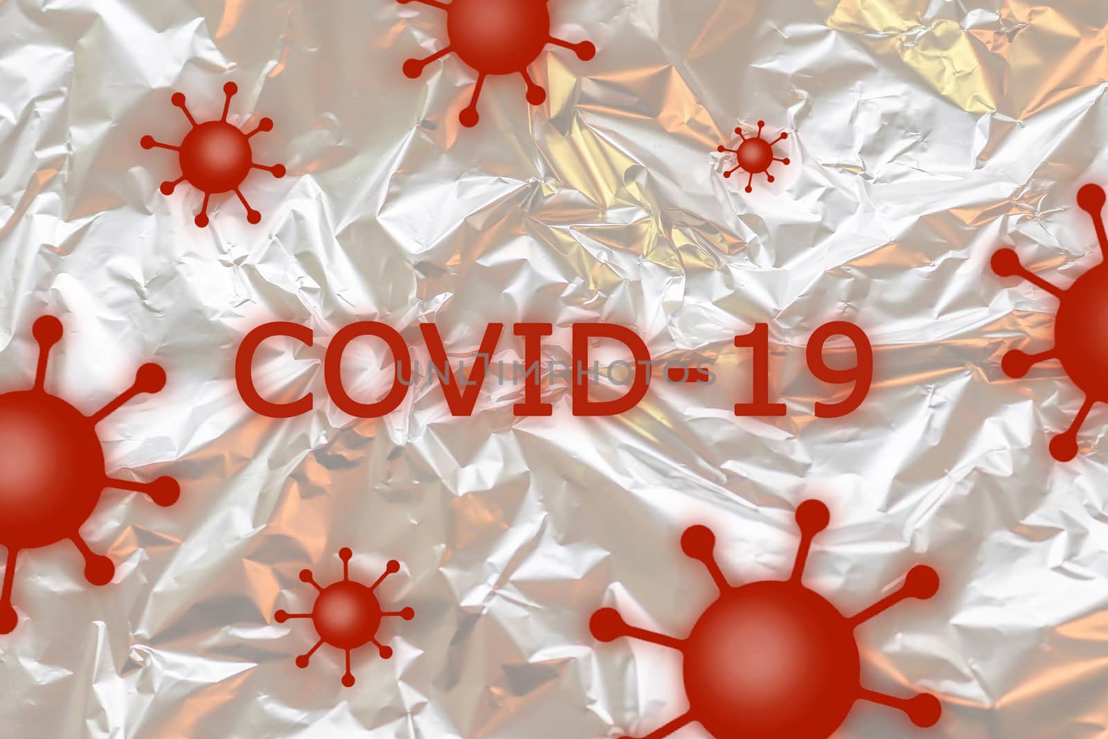 3D-Illustration of COVID-19 and coronavirus texts on a white background.