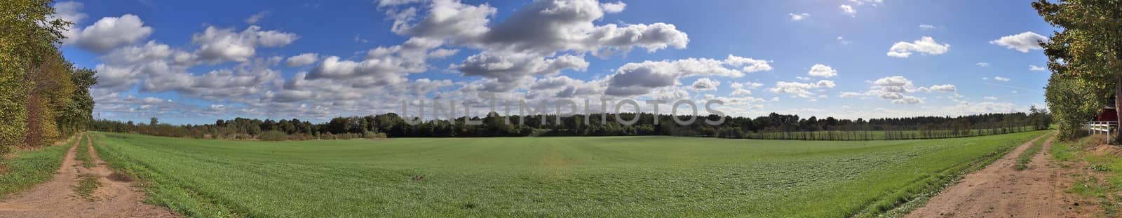 Beautiful high resolution panorama of a northern european countr by MP_foto71