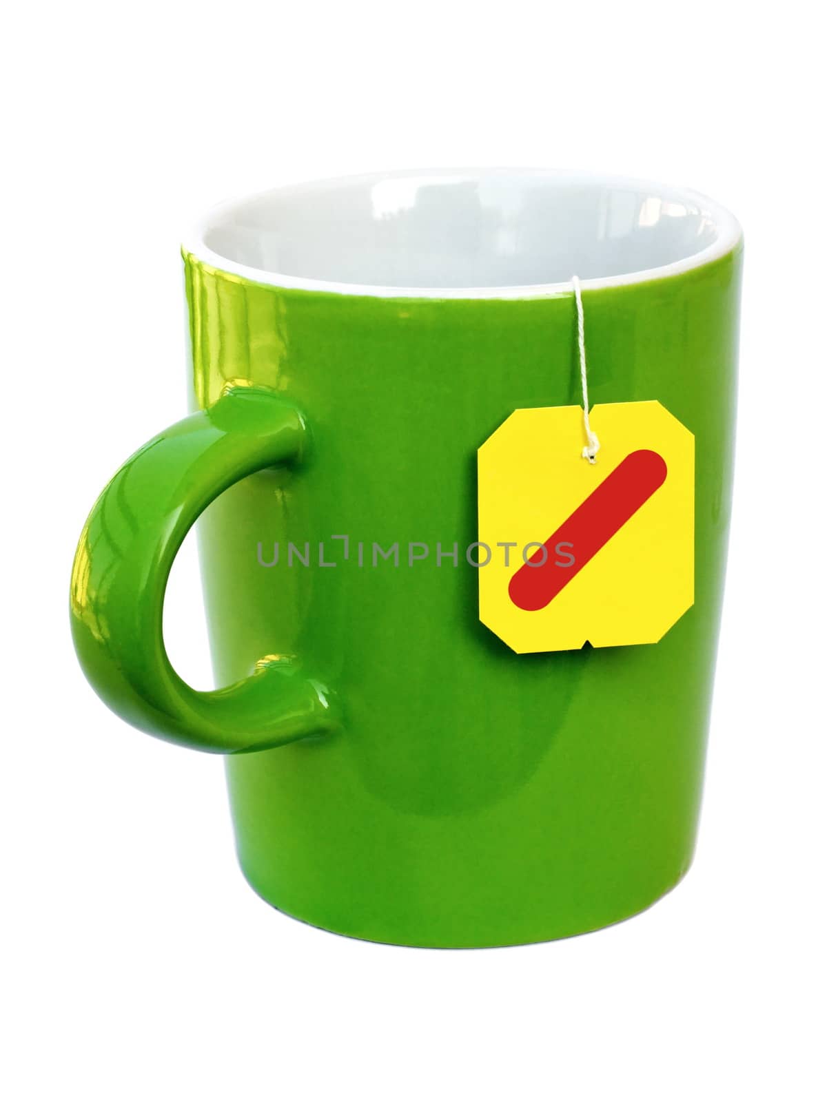 Tea bag in cup