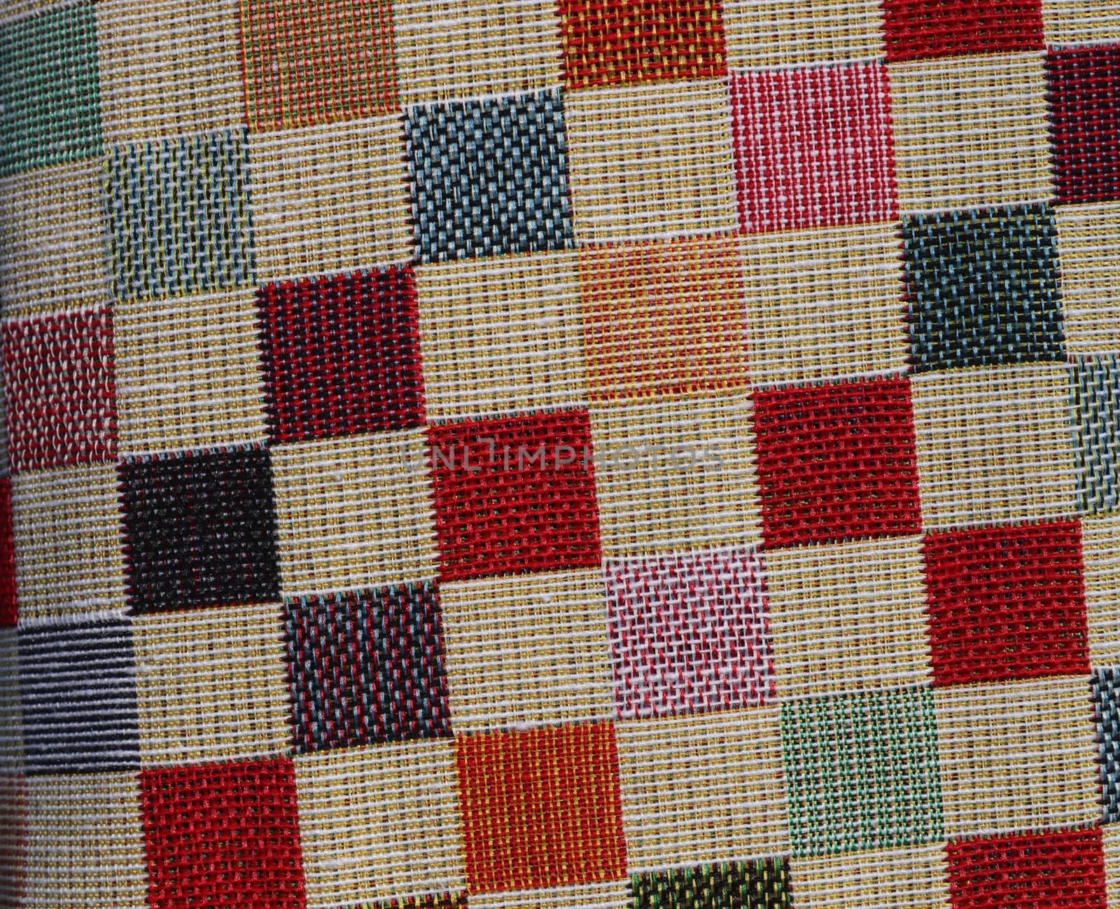 Detailed close up view on samples of cloth and fabrics in differ by MP_foto71