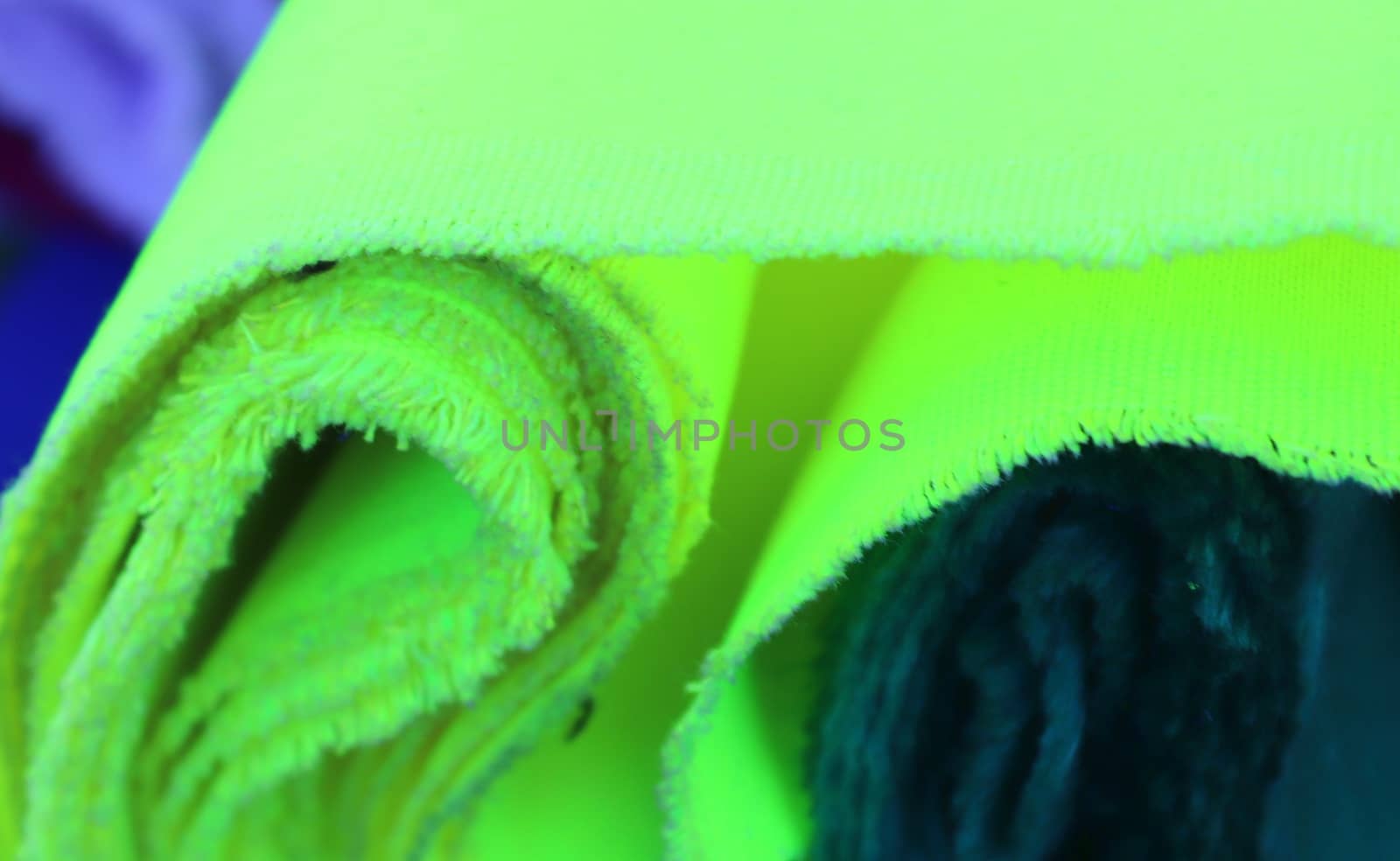 Detailed close up view on samples of cloth and fabrics in differ by MP_foto71