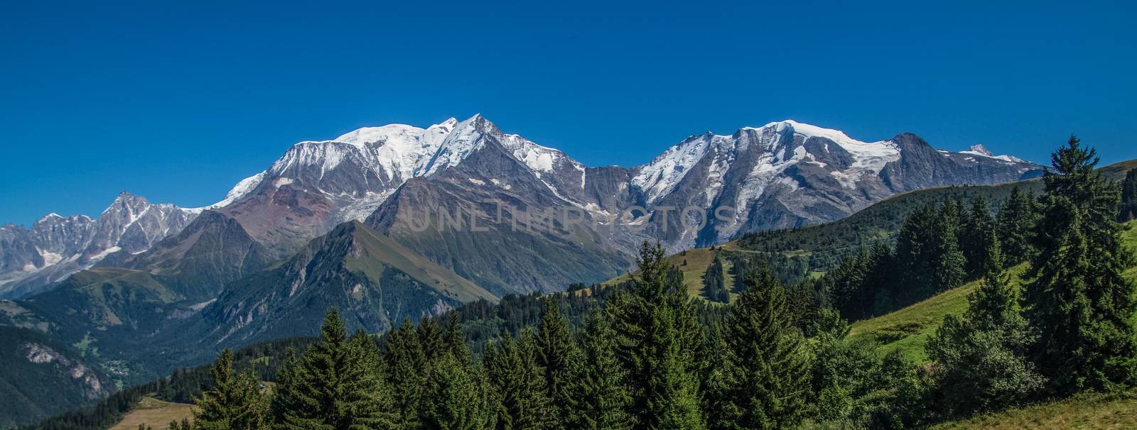 massif du mont blanc vue des communialles,saint gervais,hautz savoie,france