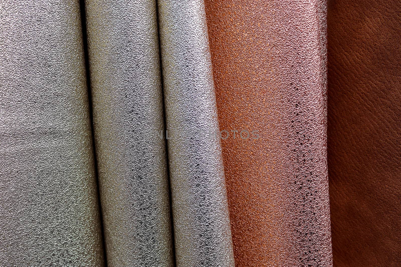 Detailed close up view on samples of cloth and fabrics in differ by MP_foto71