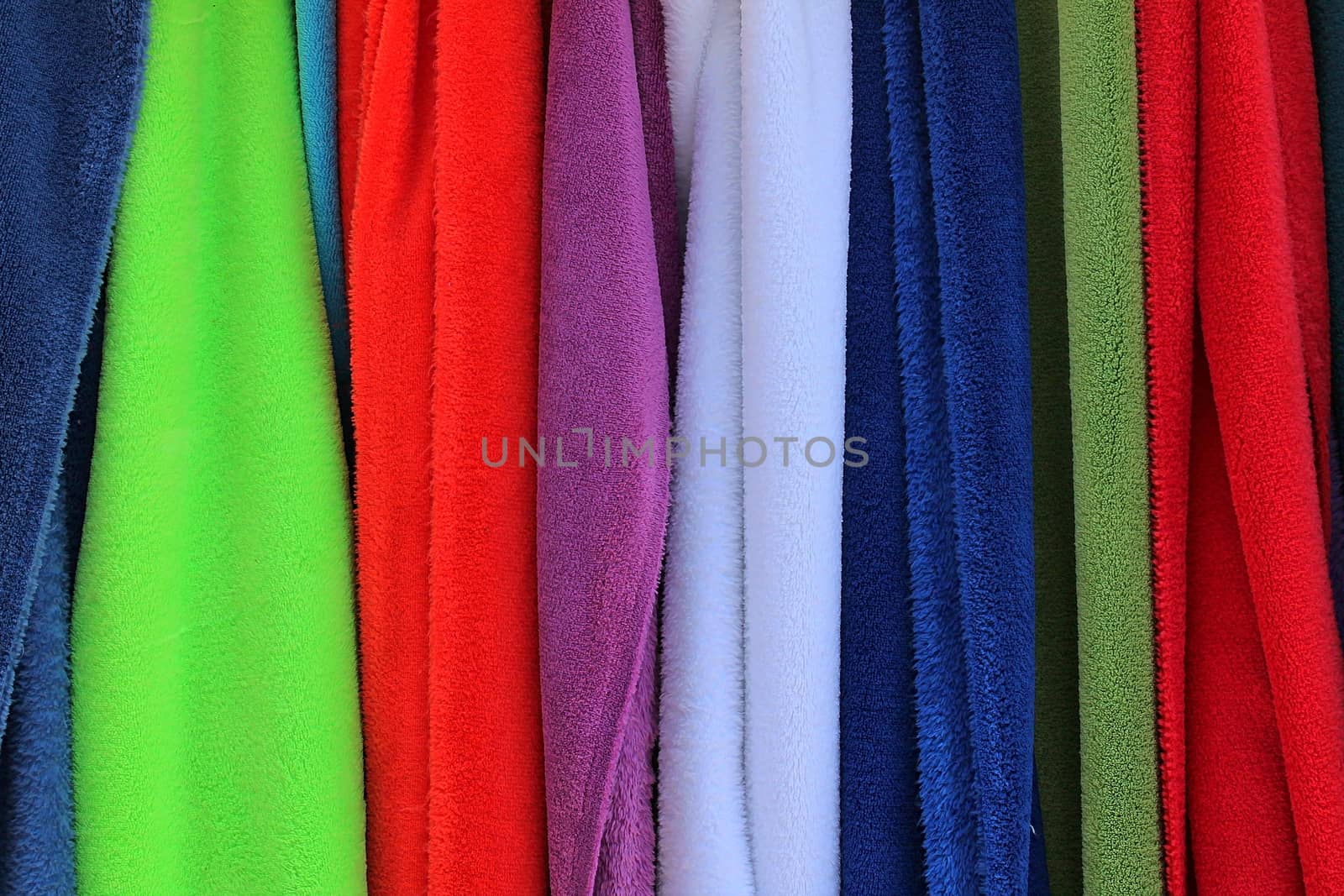 Detailed close up view on samples of cloth and fabrics in differ by MP_foto71