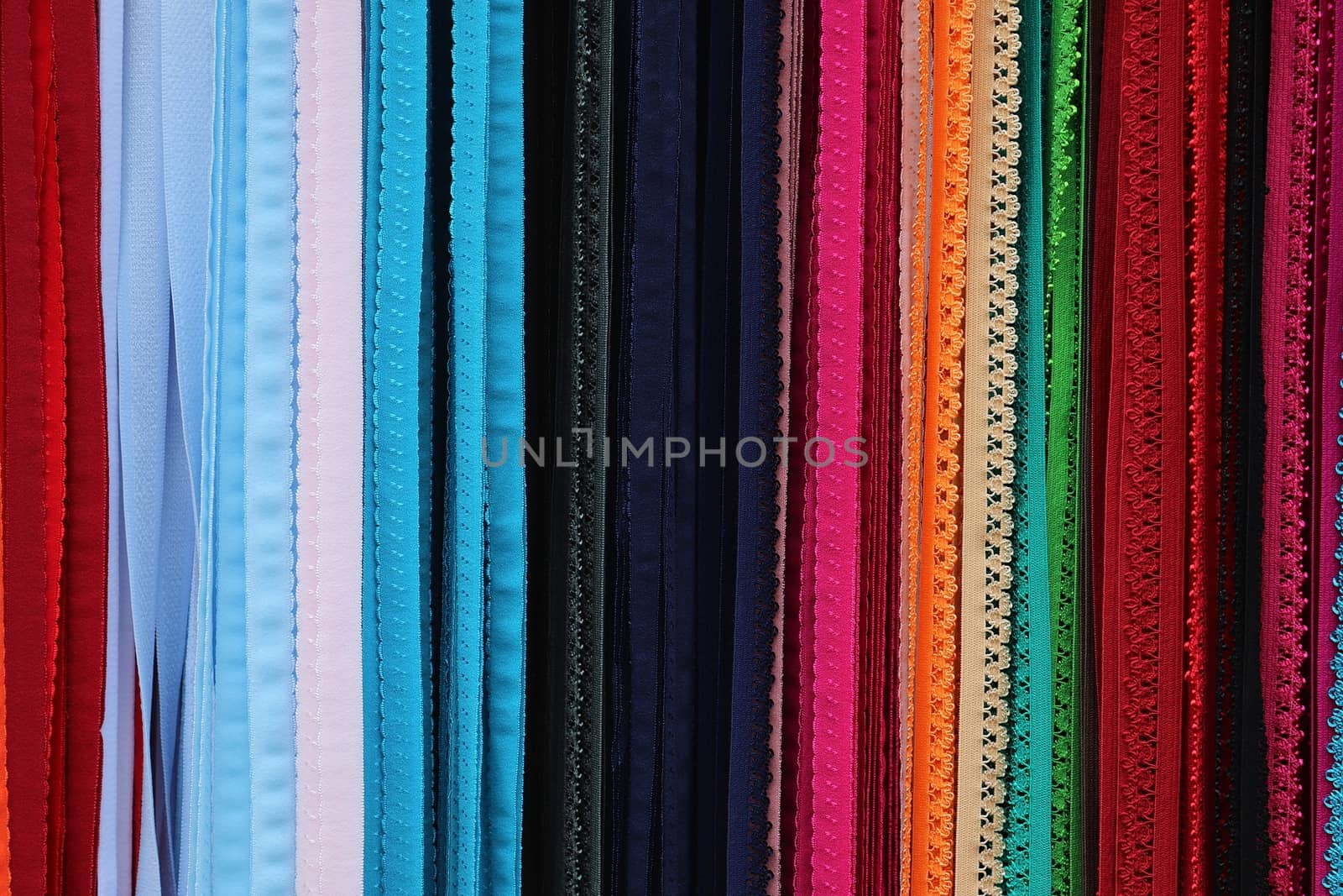 Detailed close up view on samples of cloth and fabrics in differ by MP_foto71