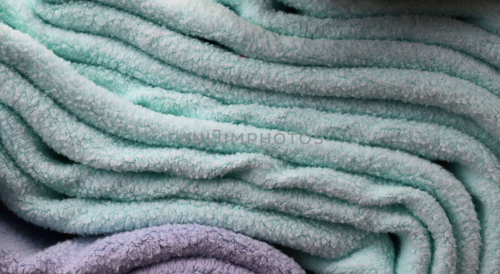 Detailed close up view on samples of cloth and fabrics in differ by MP_foto71