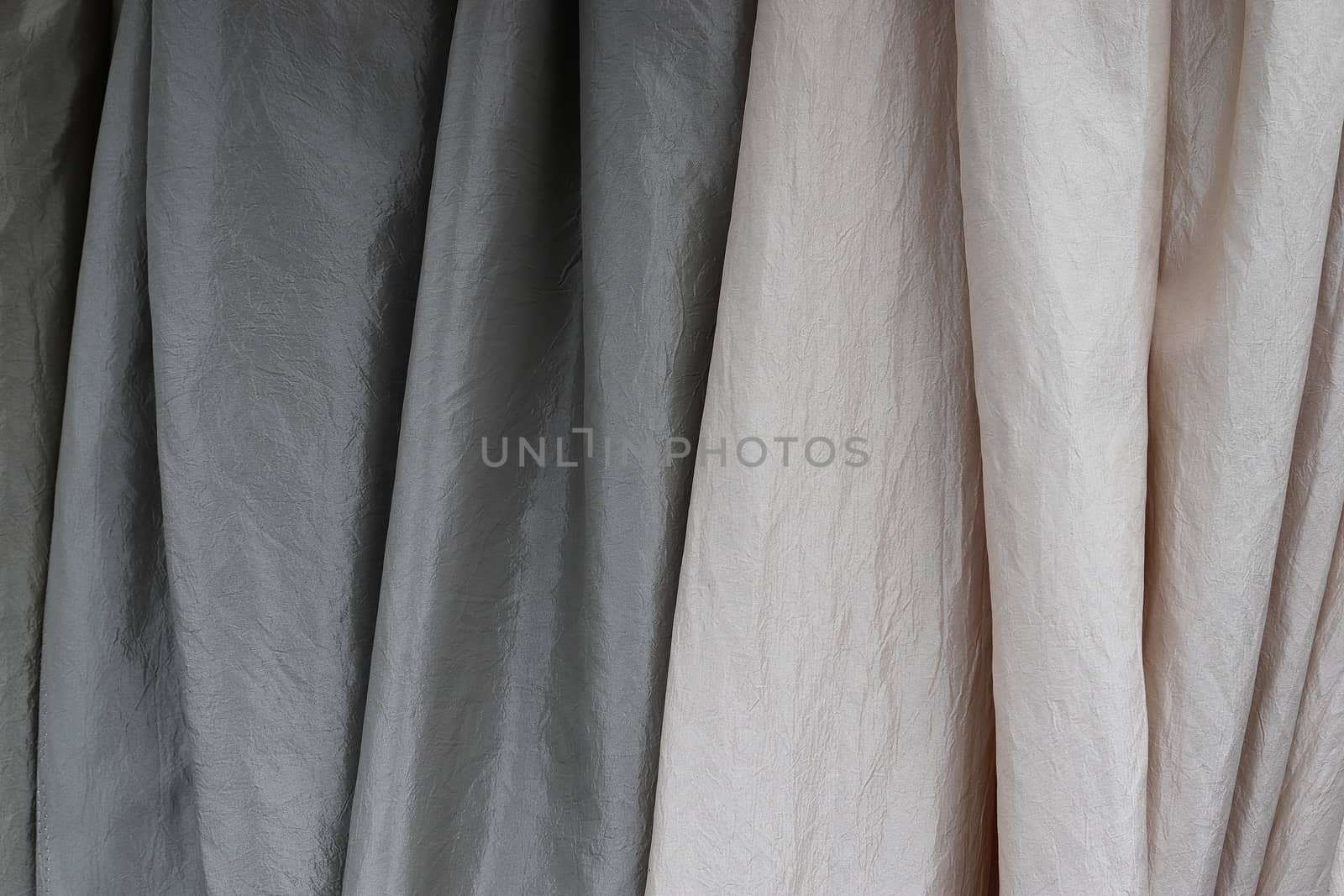 Detailed close up view on samples of cloth and fabrics in differ by MP_foto71