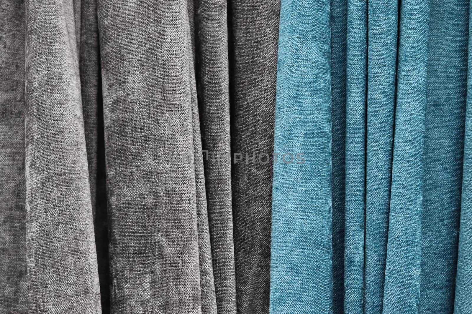 Detailed close up view on samples of cloth and fabrics in differ by MP_foto71