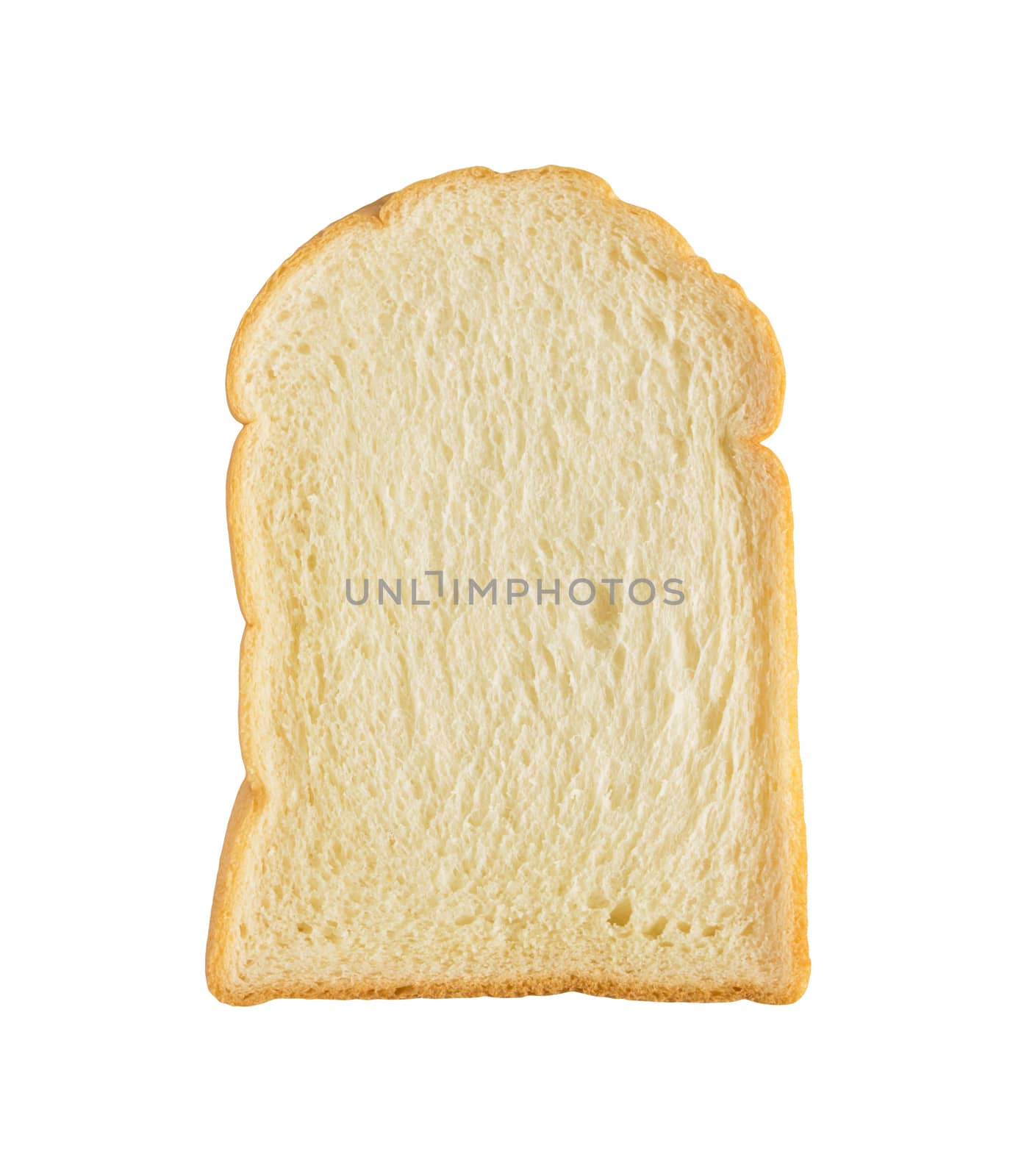 Isolate homemade white bread on white background 