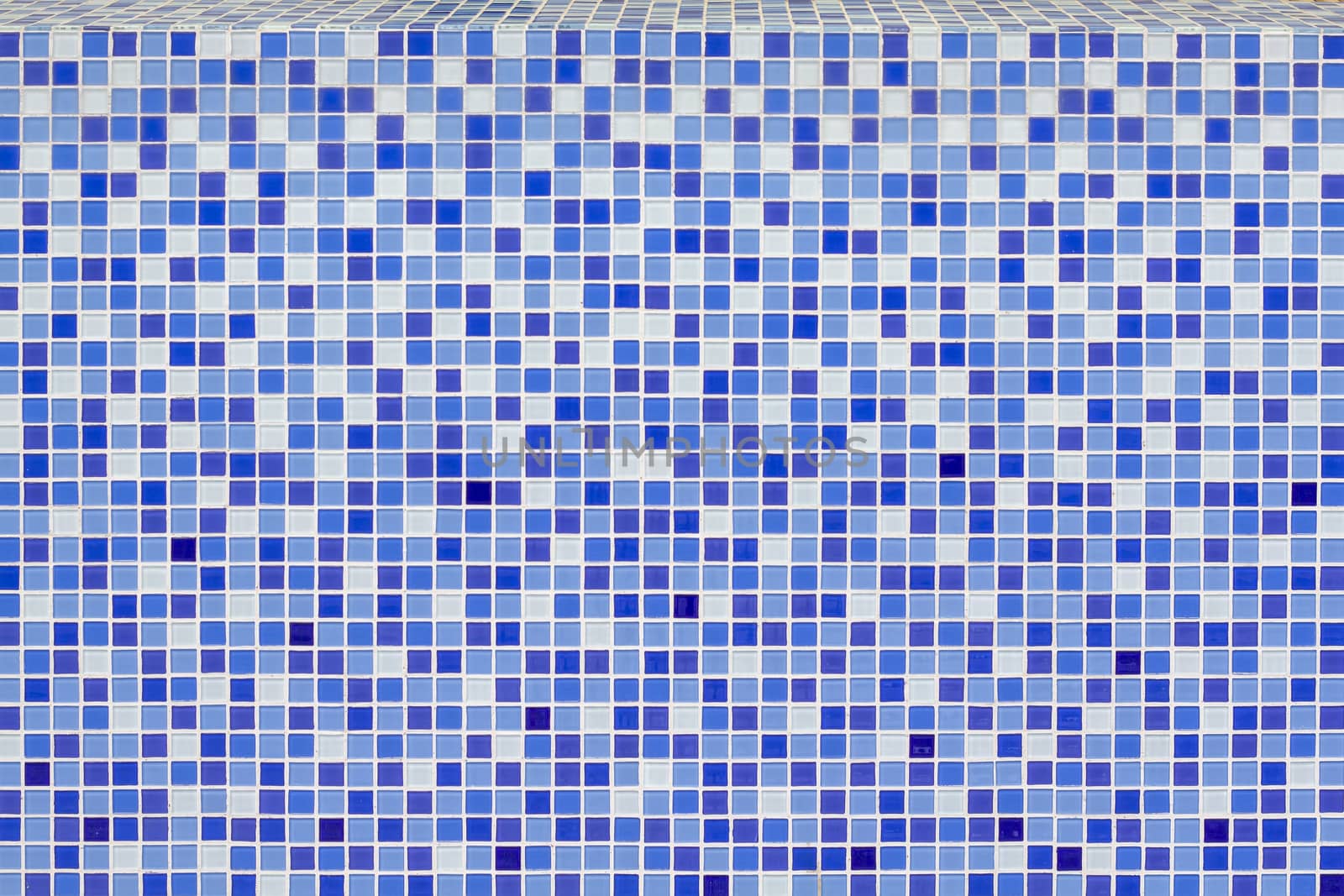 Blue ceramic tile mosaic by liewluck