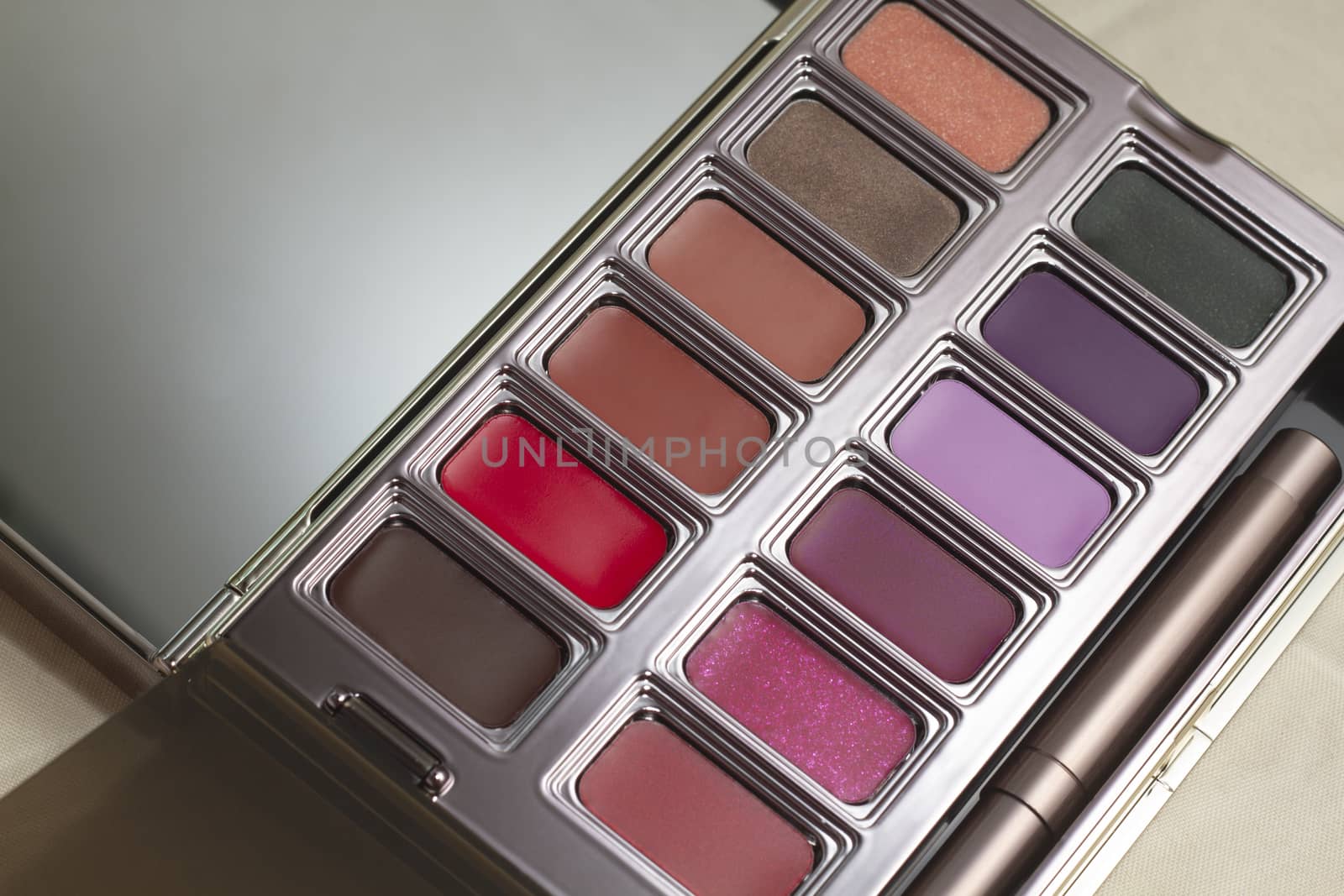 Make-up colorful cosmetic on palette by liewluck