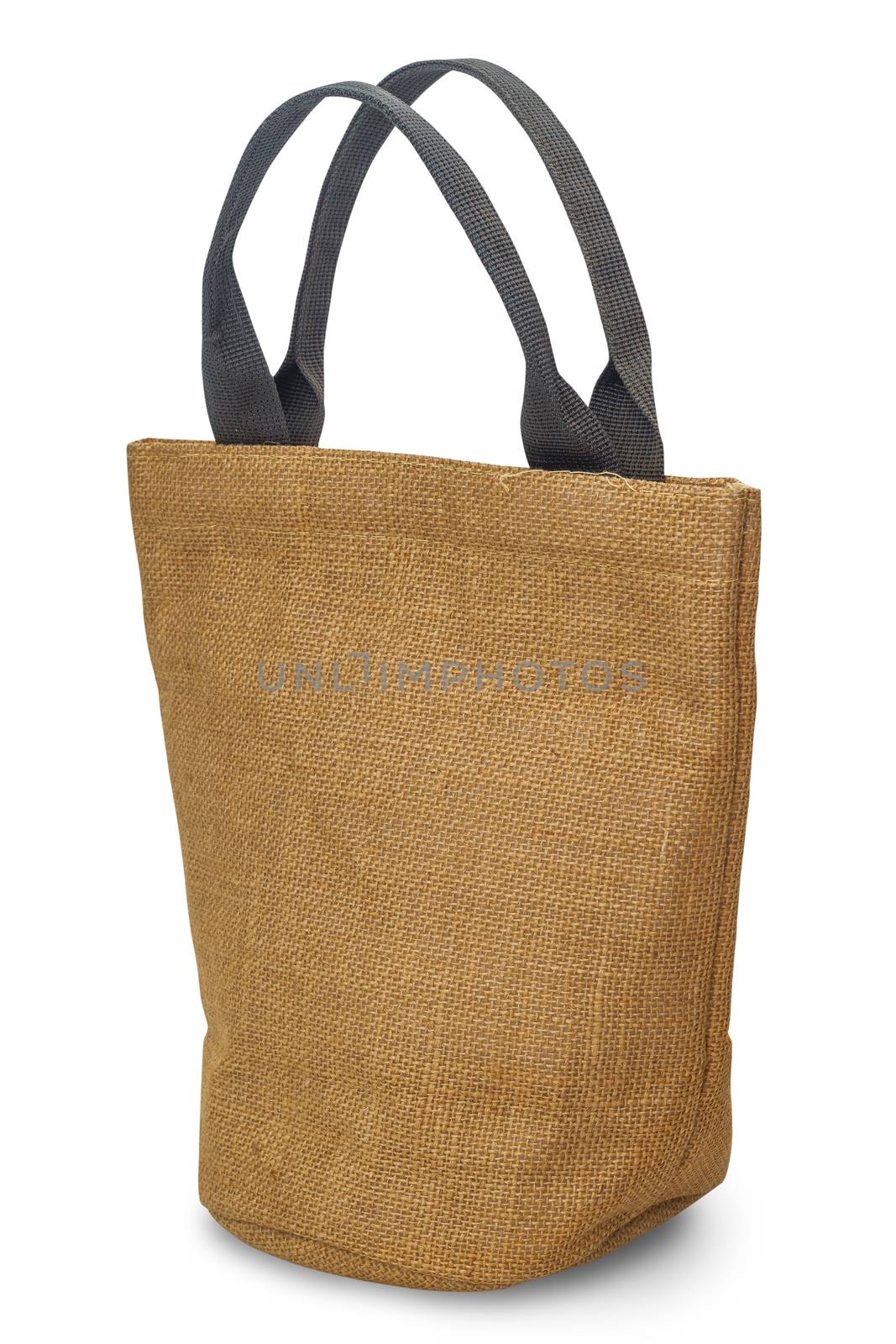 Bag made out of sack on white background