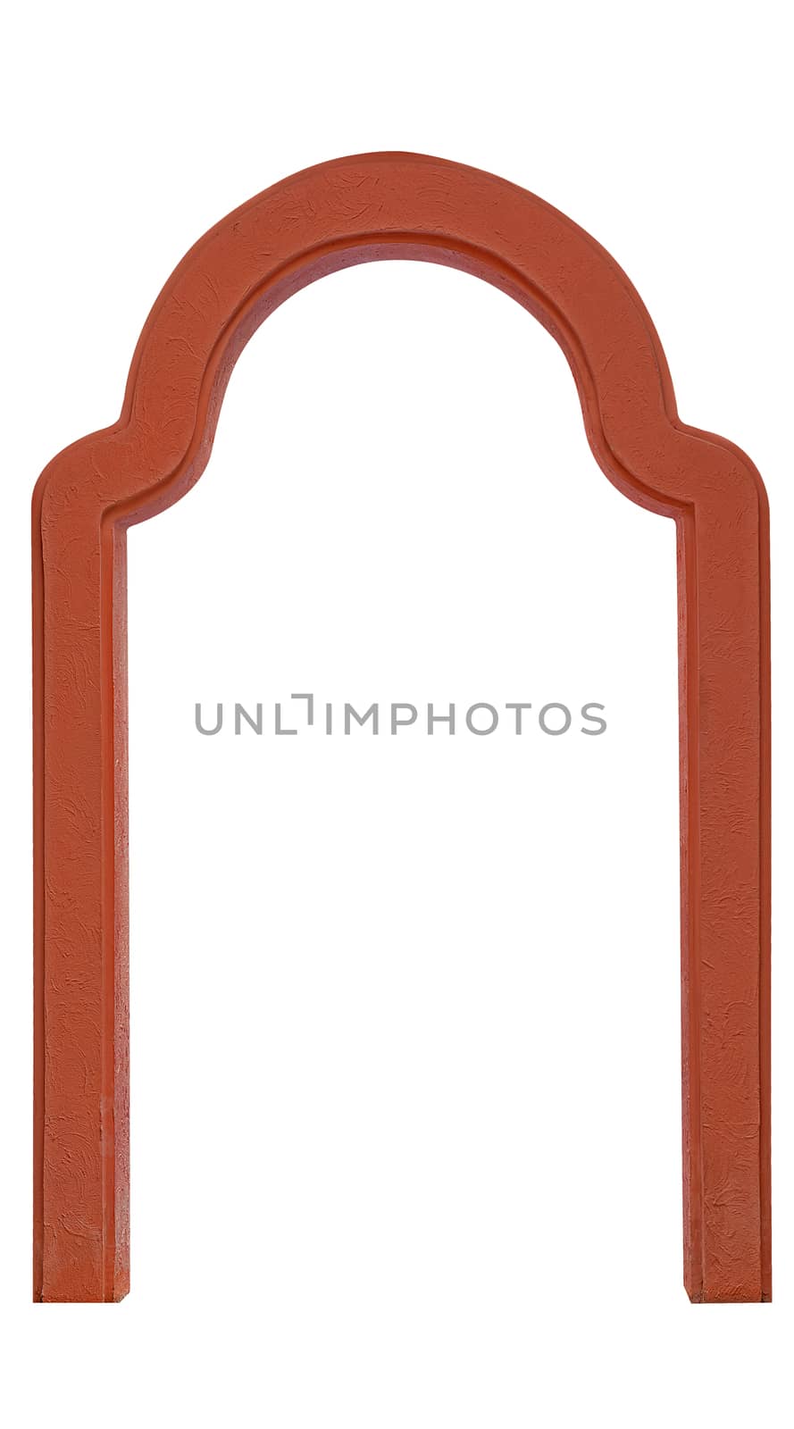 Isolate garden door on white background, morocco style