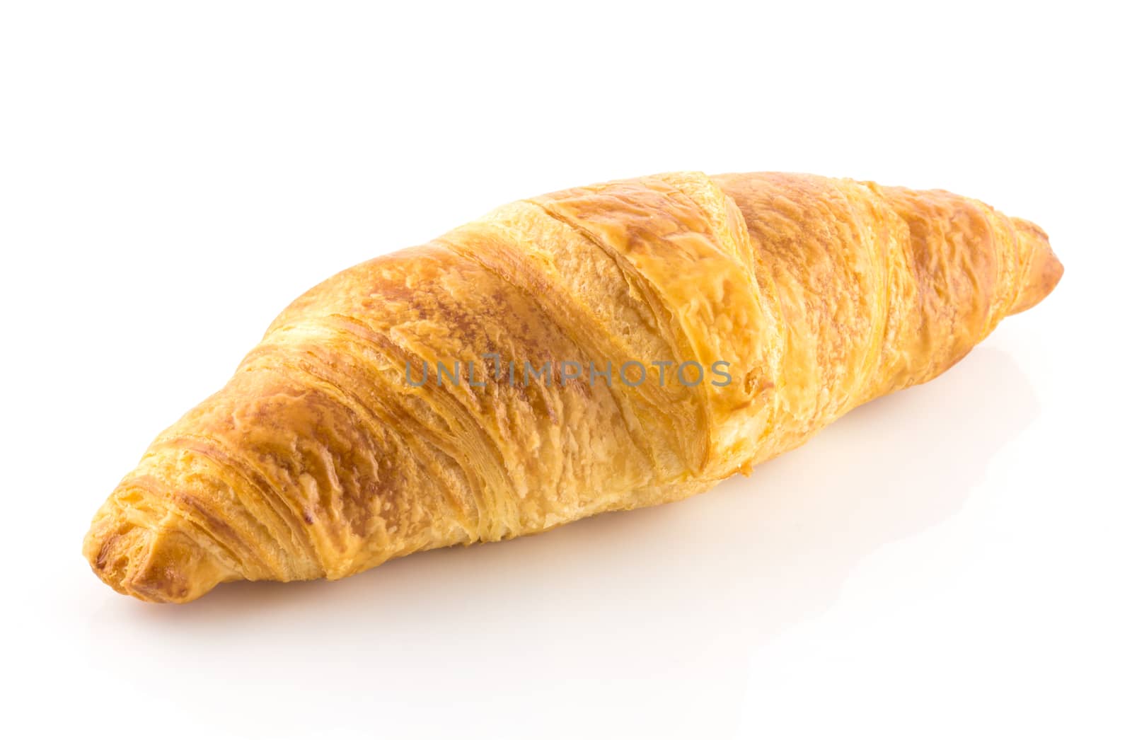 Homemade french croissant isolate on white background 