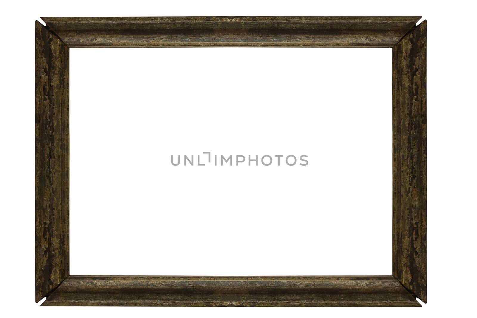Isolate old photo frame on white background
