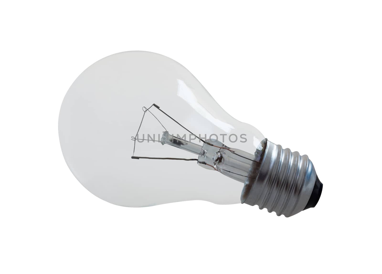 Isolate light bulb on white background