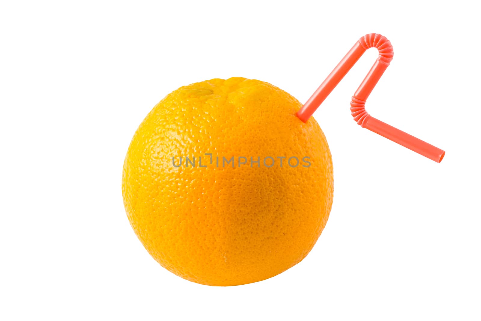 Fresh orange juice on white background, Fresh orange concept