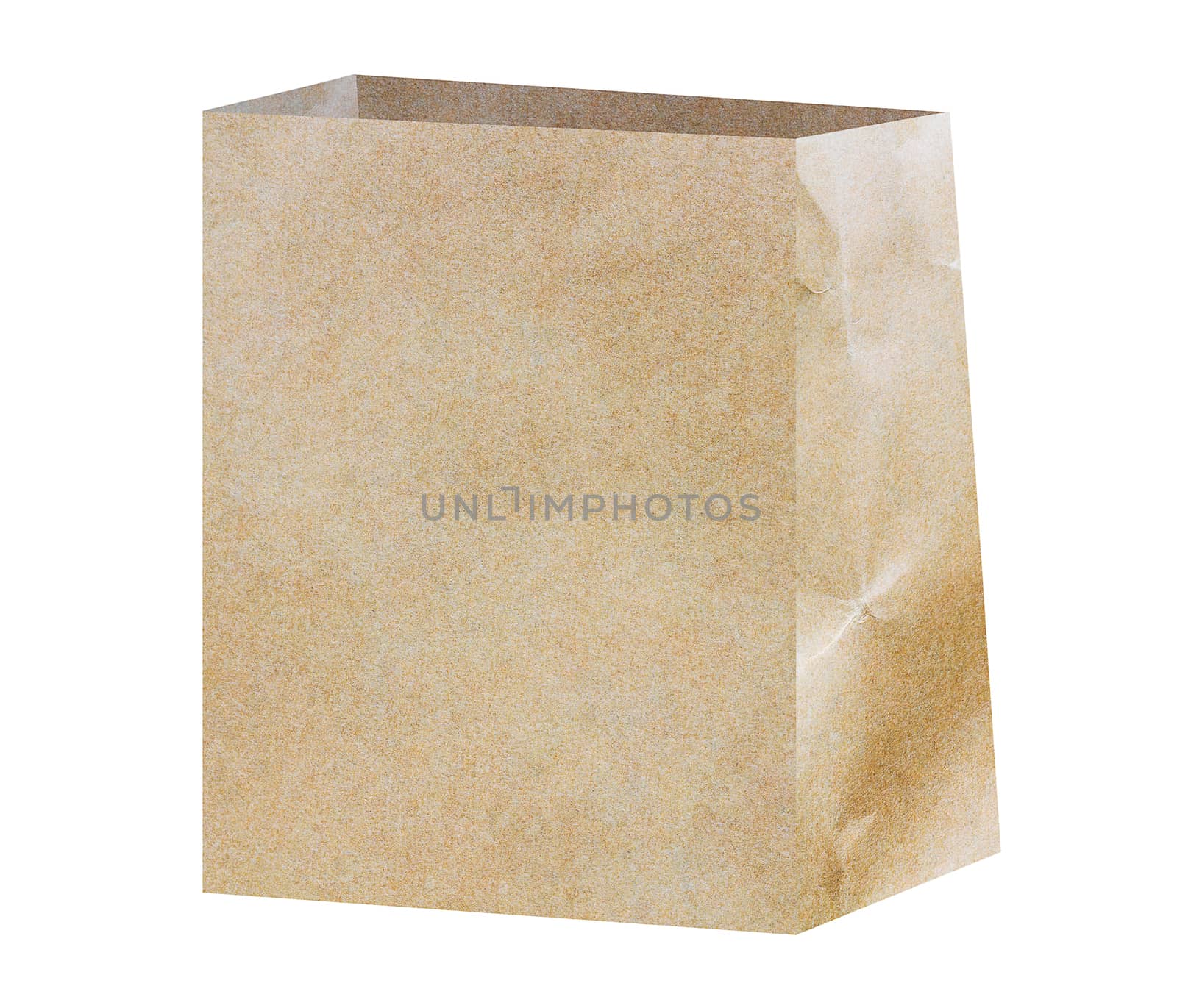 Isolate brown paper bag on white background