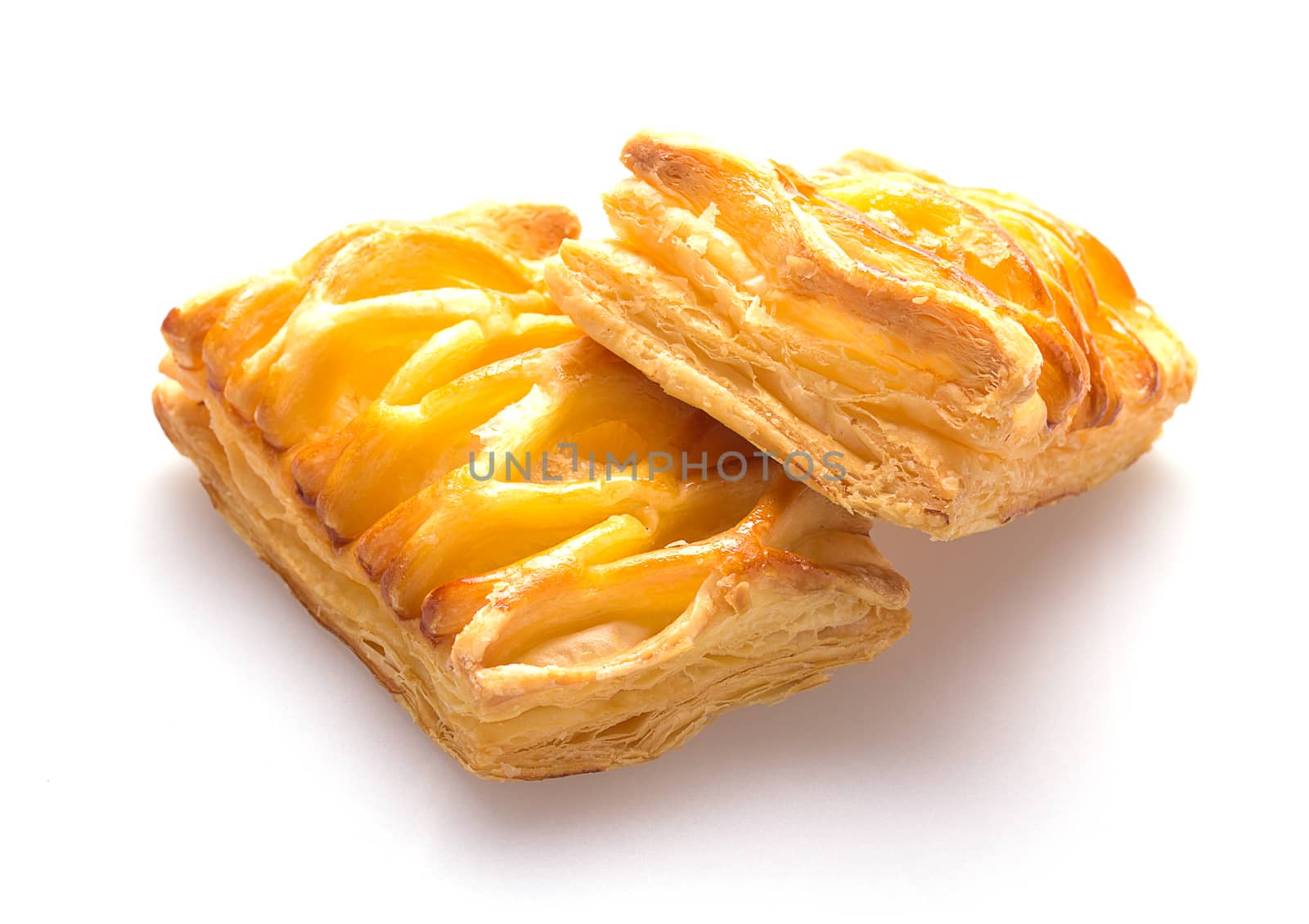 Isolate pineapple pie on white background