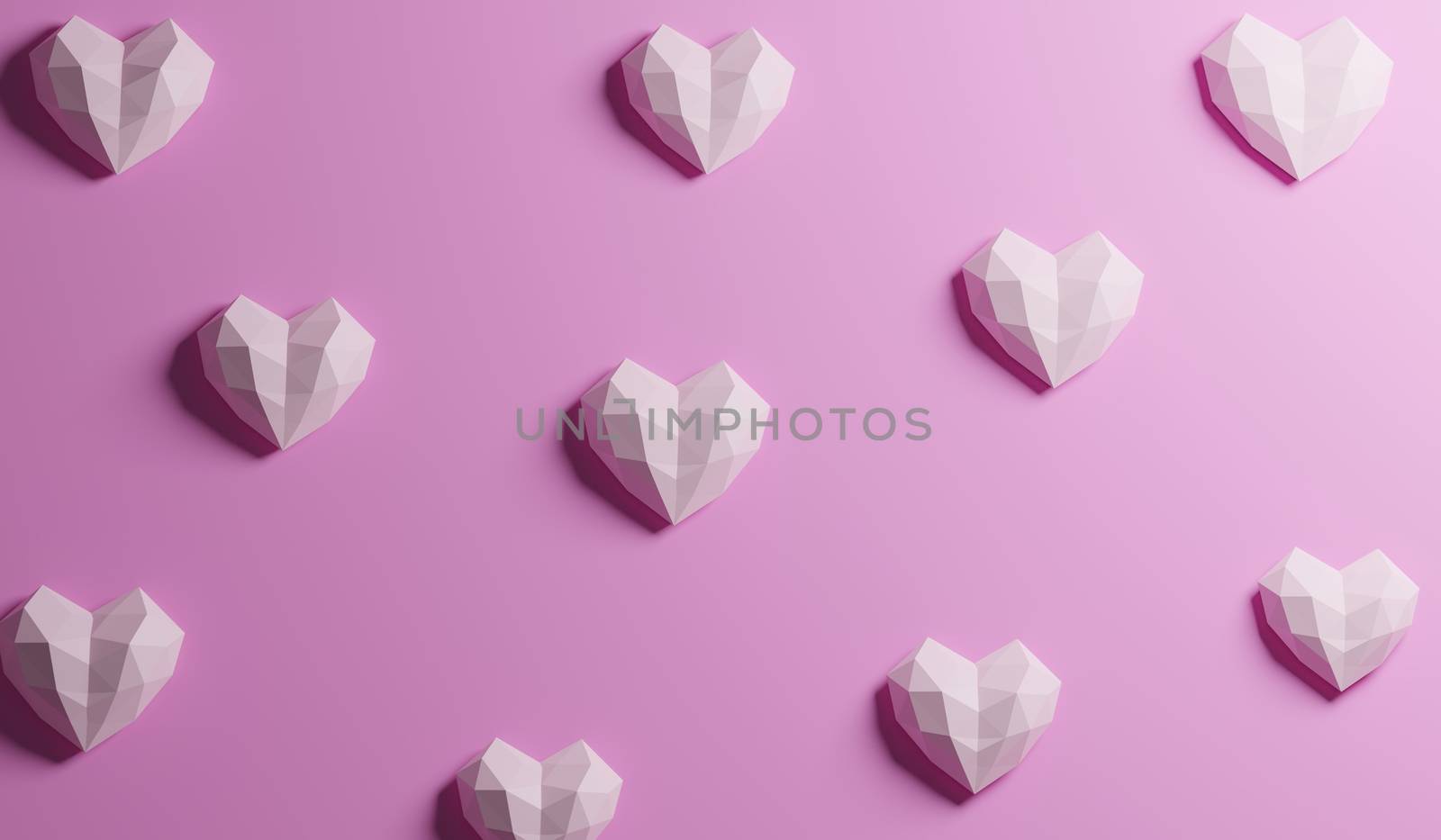 geometric configuration group of pink heart shaped isolated on s by asiandelight
