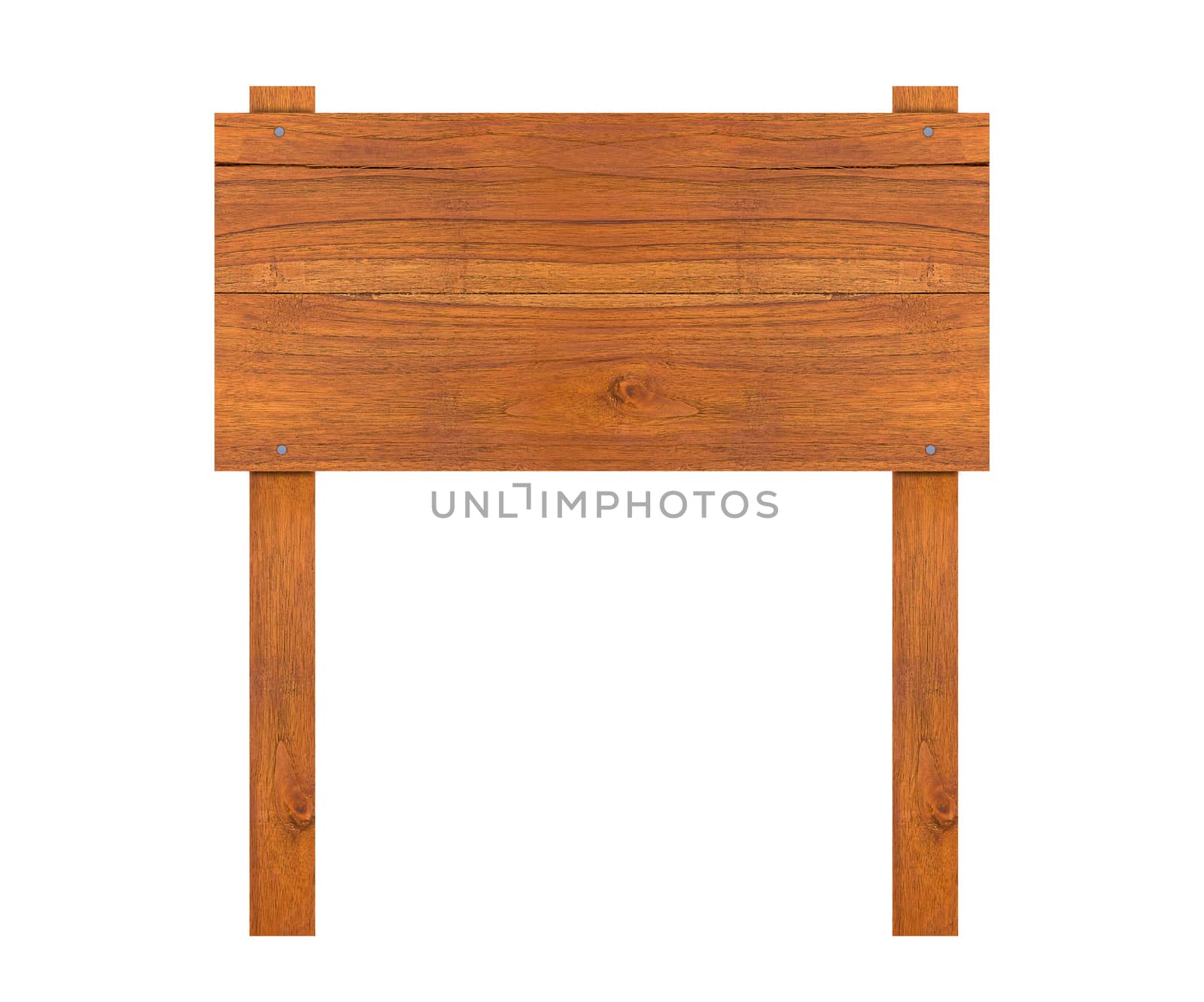 Isolate wood sign on white background