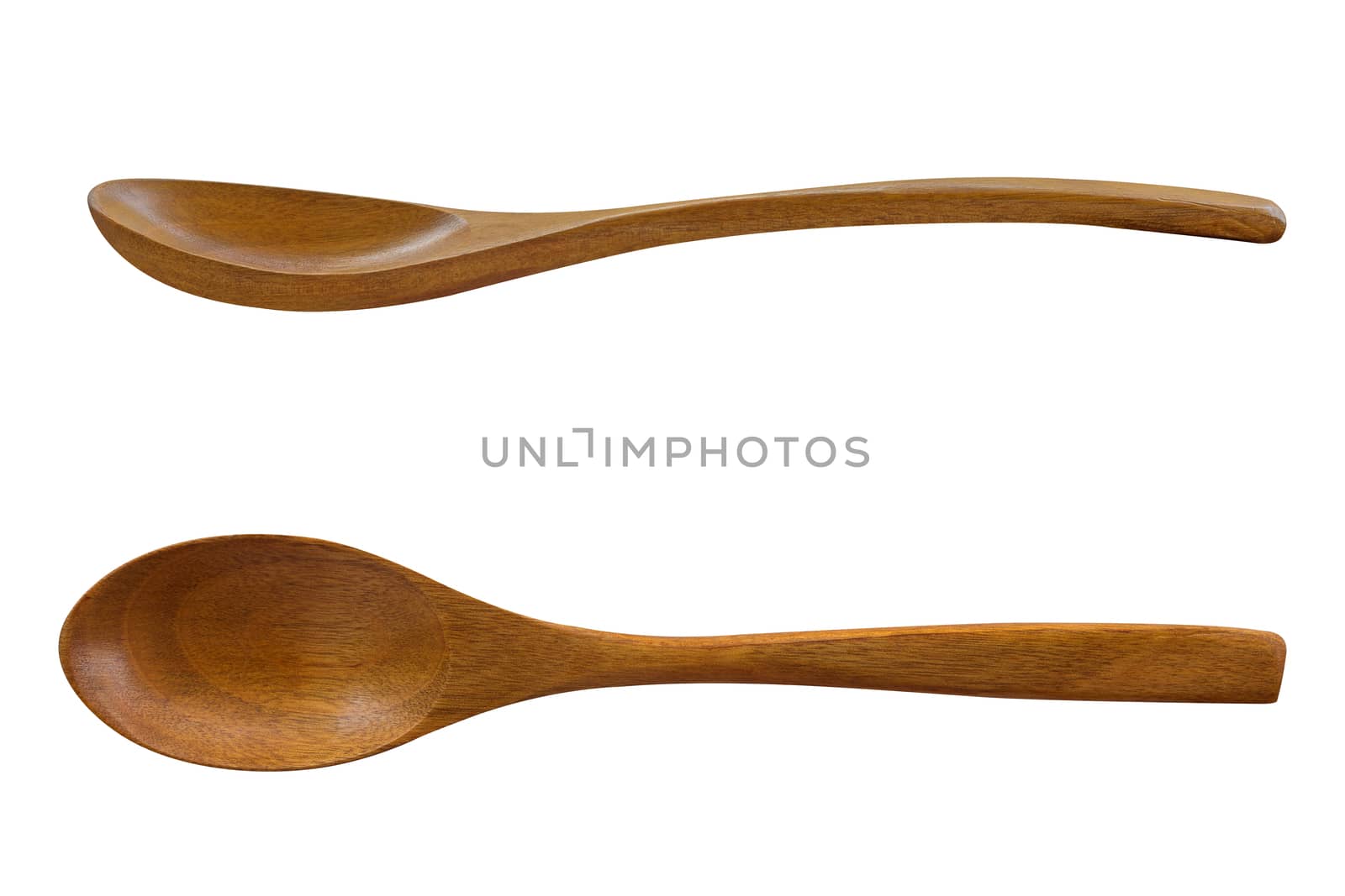 Isolate wood spoon on white background