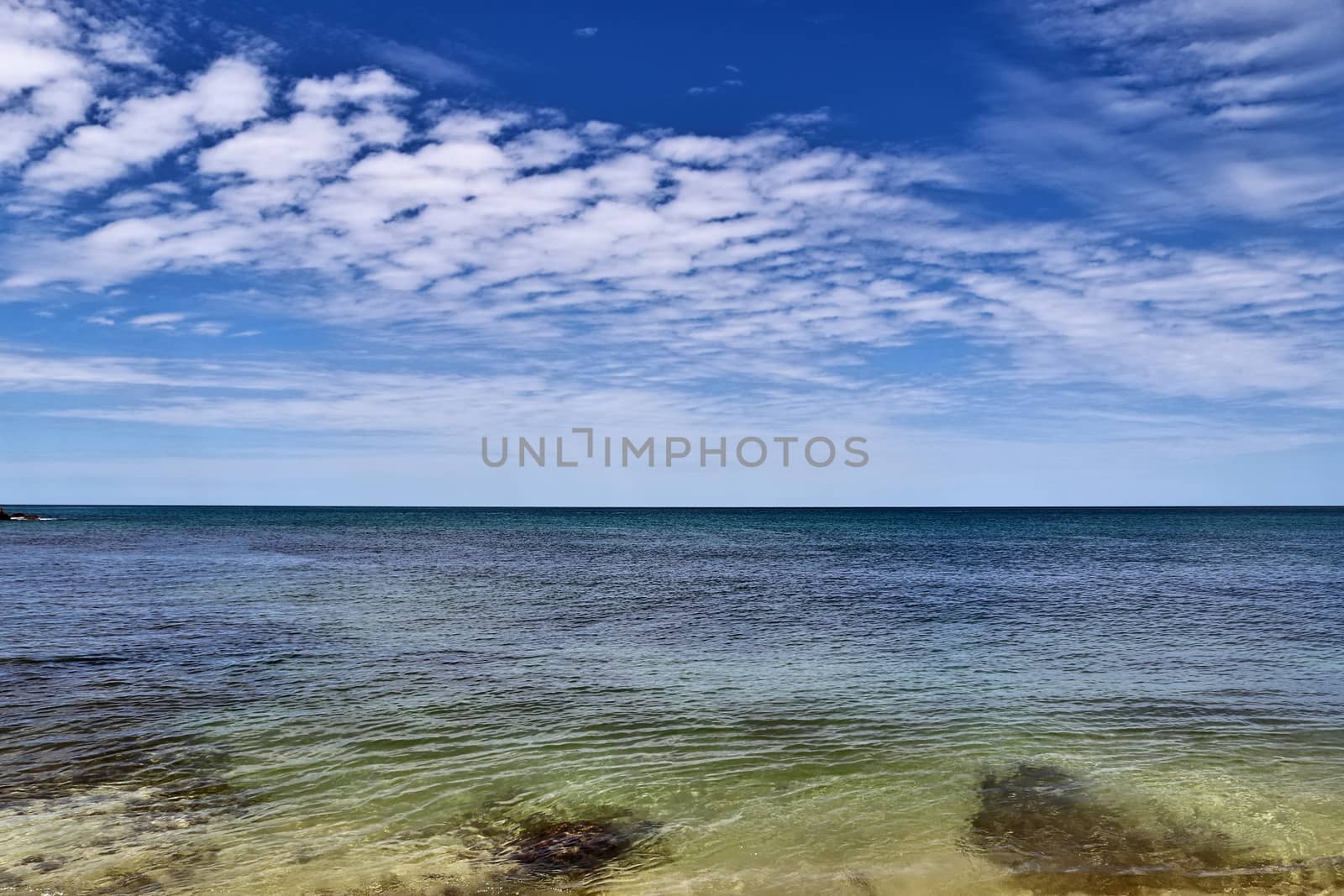 Sunny day beach view on the paradise islands Seychelles.