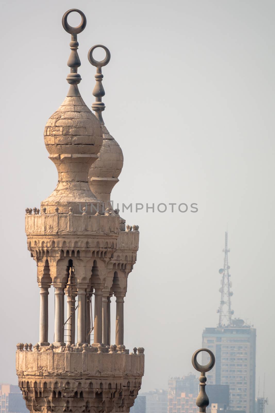An image of a mosque minaret in Cairo Egypt