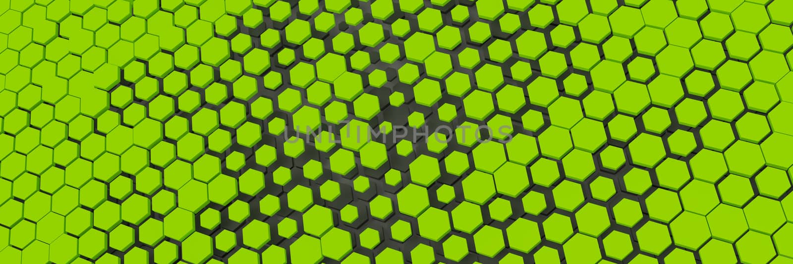 green yellow hexagon background by magann