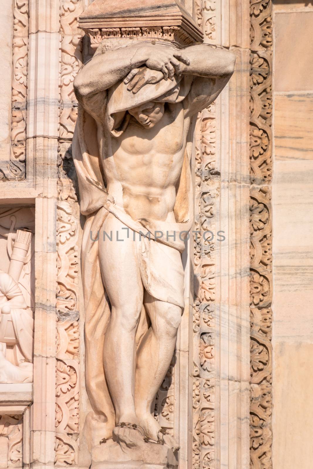 An image of the beautiful statue at Cathedral Milan Italy