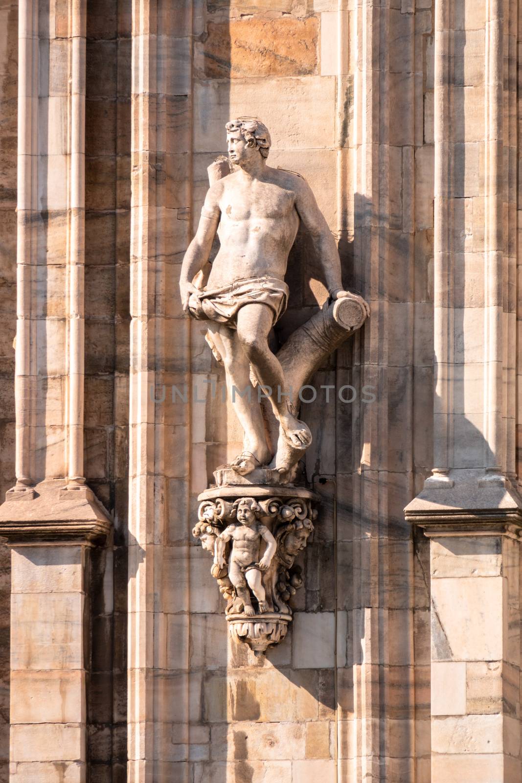 statue at Cathedral Milan Italy by magann