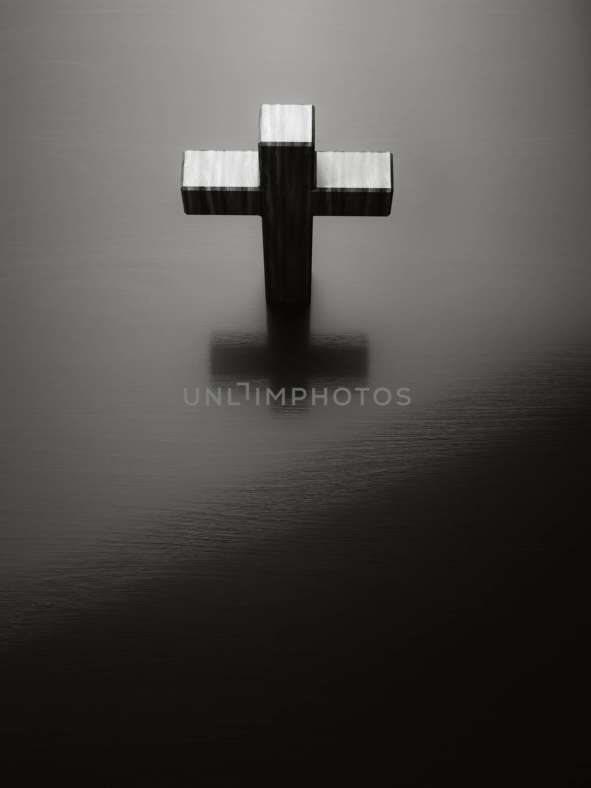 black cross symbol with space for text by magann