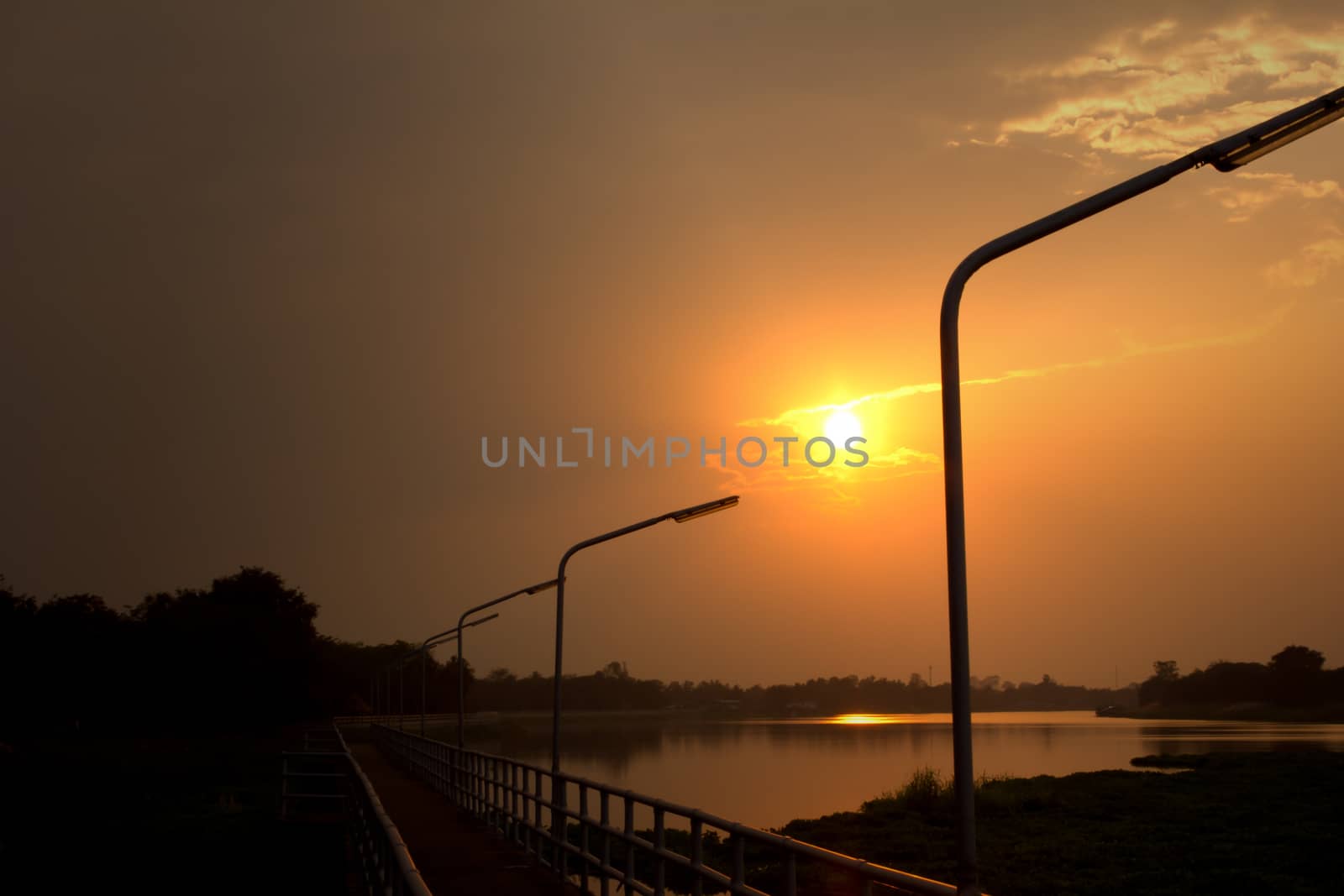 The Bridge at Chaopraya dam in Thailand.