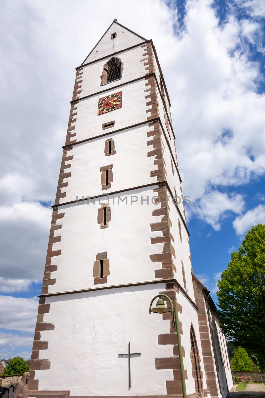 An image of the fortified church at Bergfelden south Germany