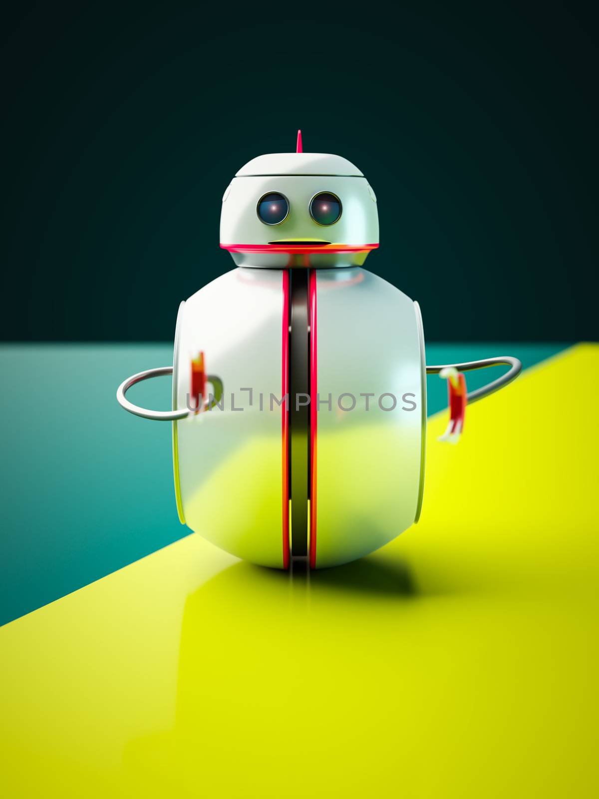 An image of a sweet little robot 3D illustration