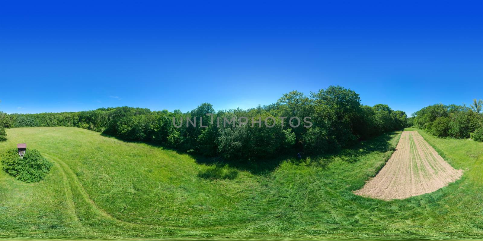 360 degrees spherical panorama rural meadow south Germany by magann