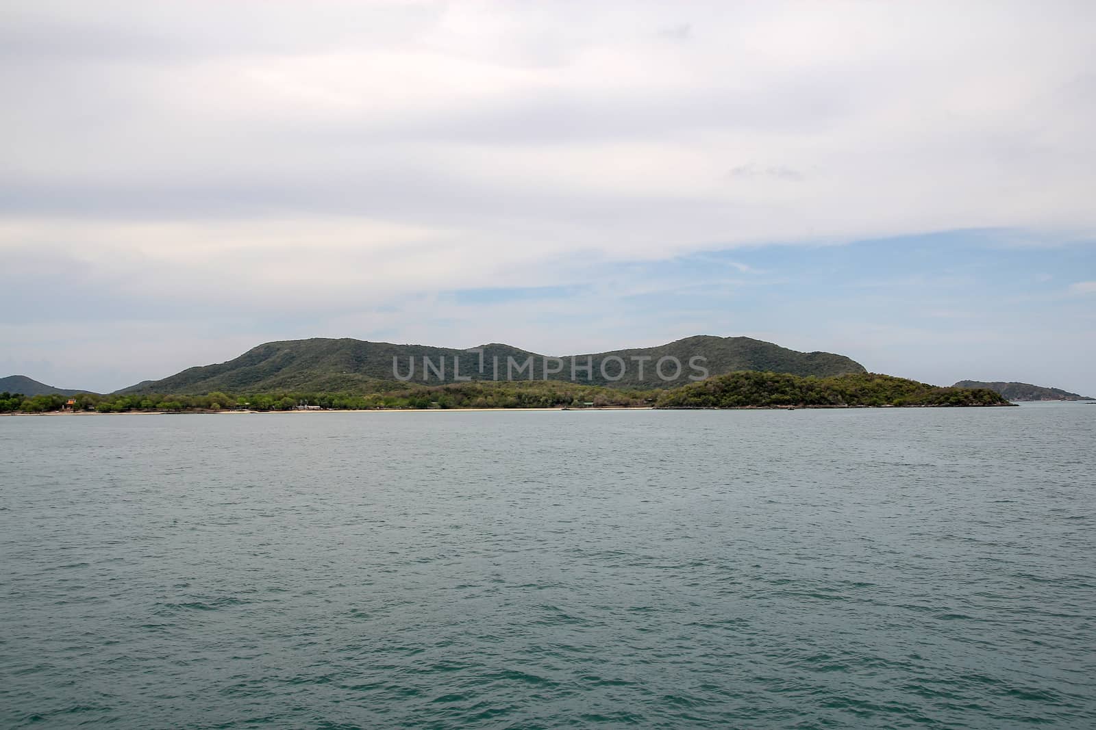 View of Samaesarn island look for the boat at thailand by pumppump