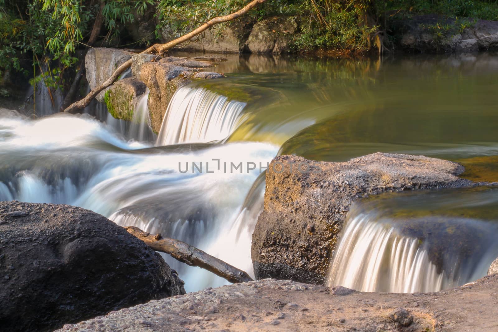 Close up mini waterfall in thailand by pumppump