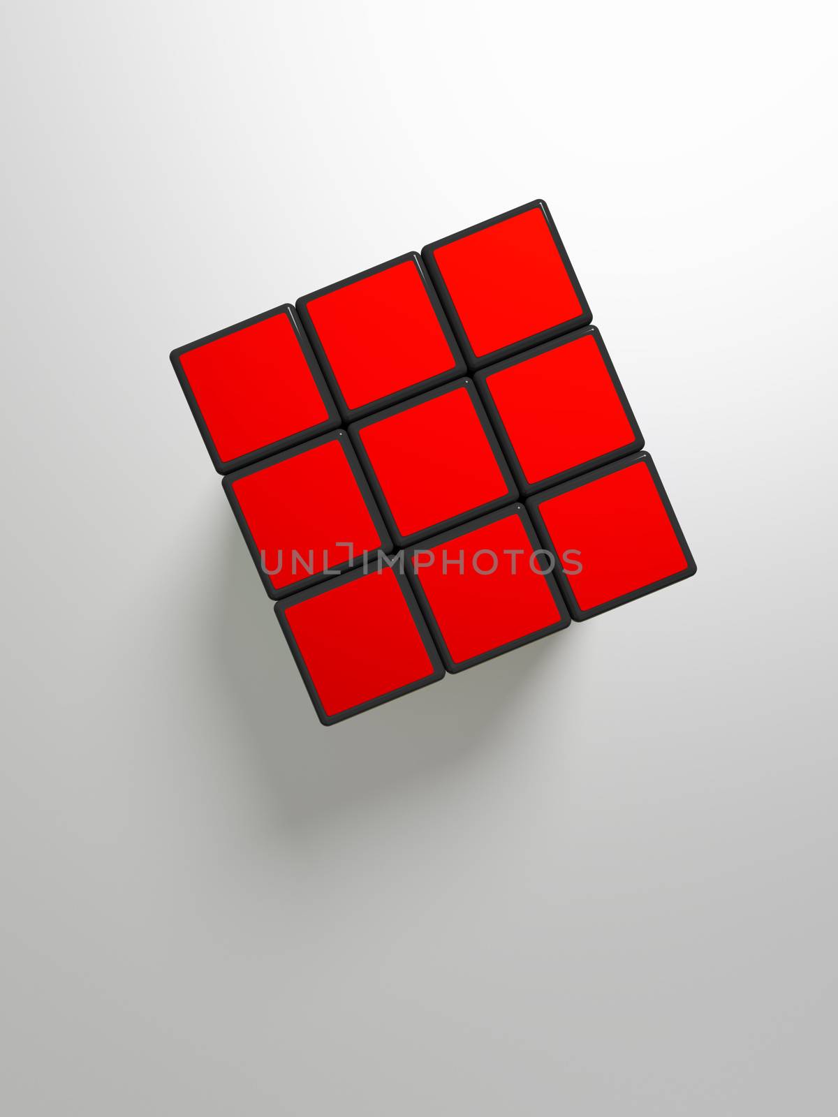 Sindelfingen, Germany, July 4th 2019. Editorial 3D illustration. Rubik's Cube is a 3D combination puzzle invented in 1974 by Hungarian Erno Rubik.